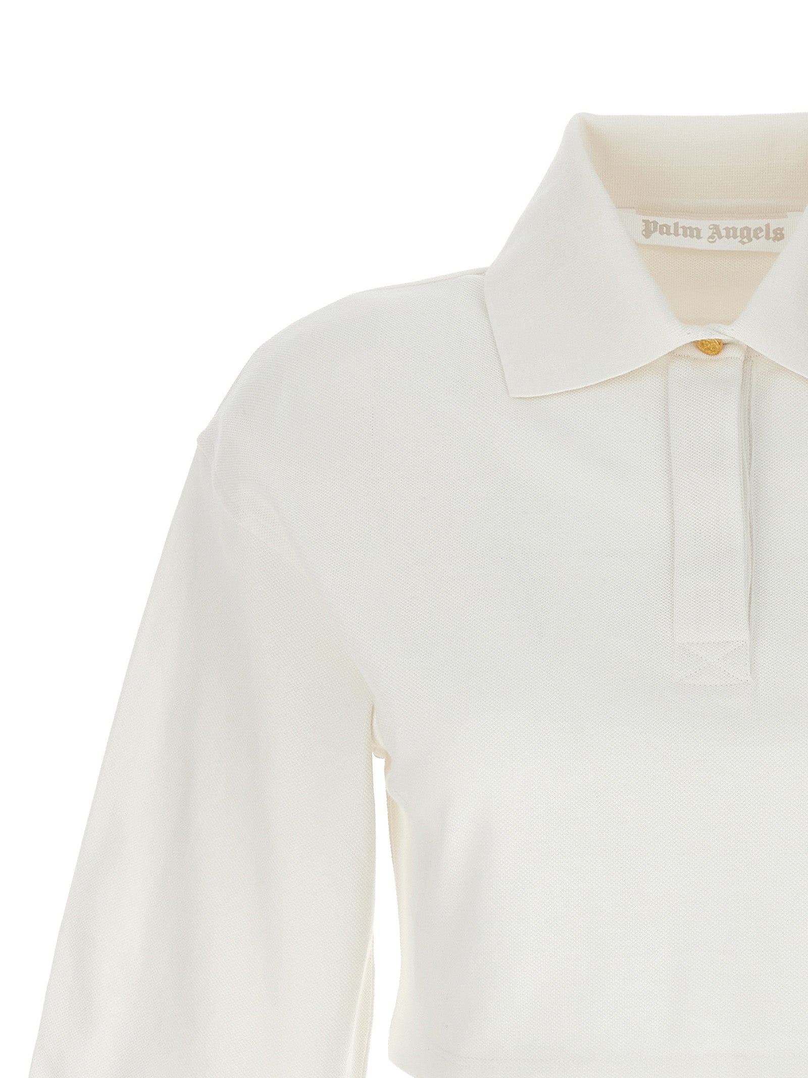 Palm Angels 'Monogram' Crop Polo Shirt