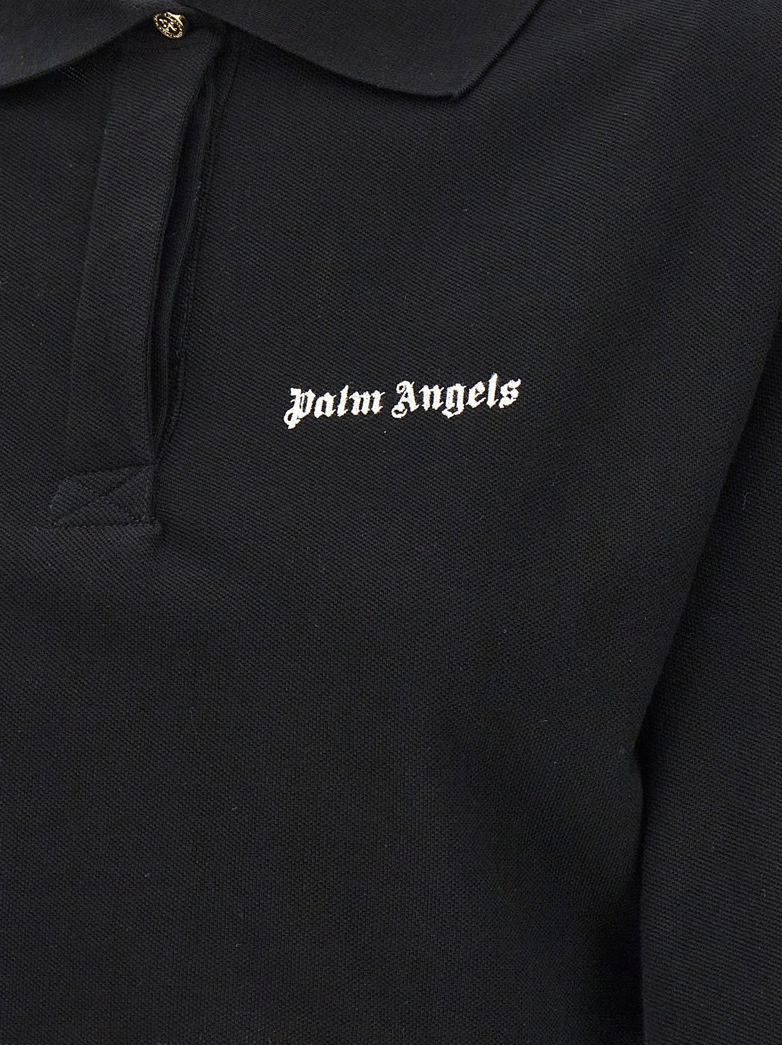 Palm Angels 'Classic Logo' Crop Polo Shirt