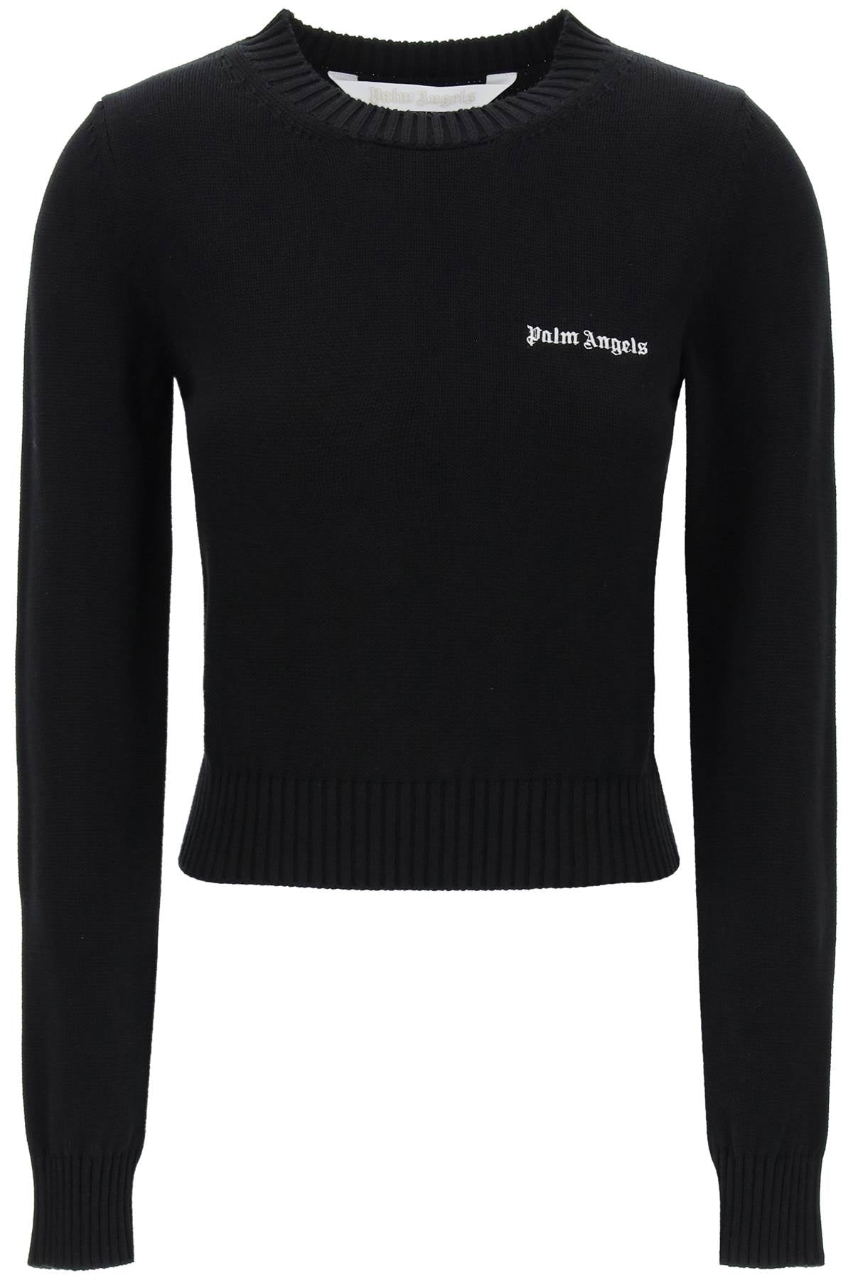 Palm Angels Cropped Pullover With Embroidered Logo