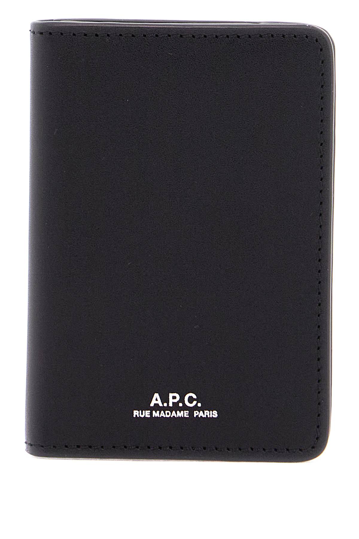 A.P.C. Minimalist Black Calfskin Cardholder