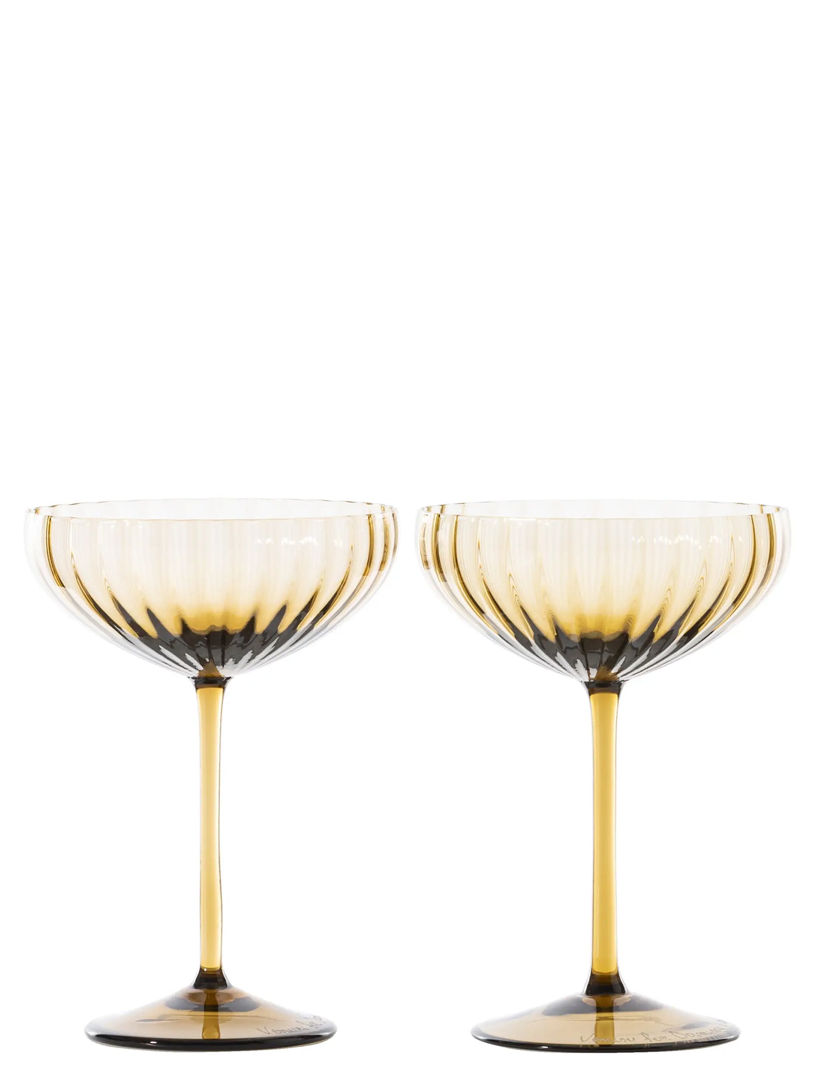 Venini Set Of 2 'Bollicine' Champagne Cups ⌀ 10.8 Cm