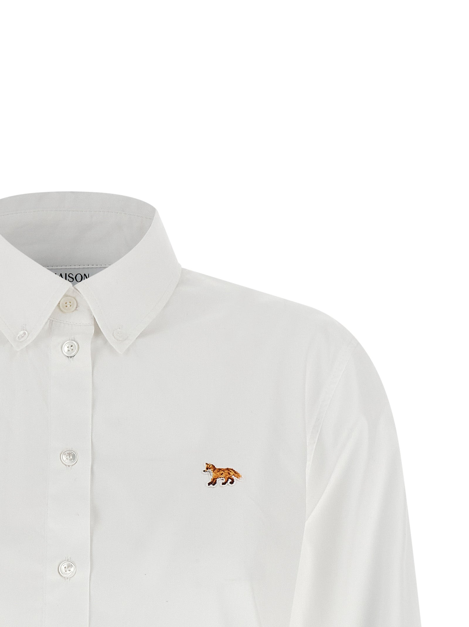 Maison Kitsune 'Baby Fox' Cropped Shirt