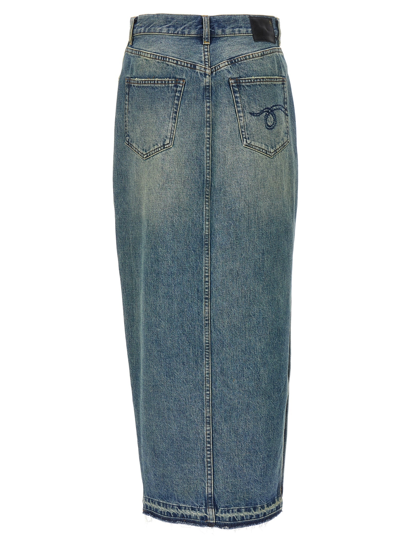 R13 Midi Denim Skirt