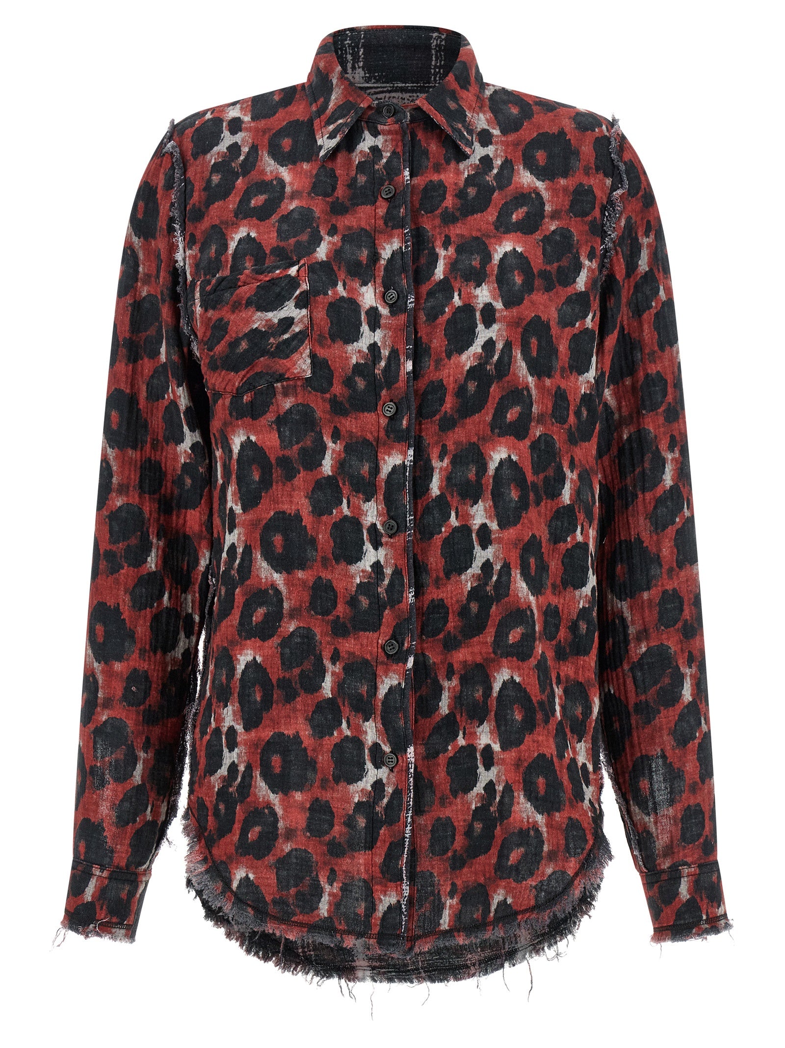 R13 Fringed Hem Reversible Shirt