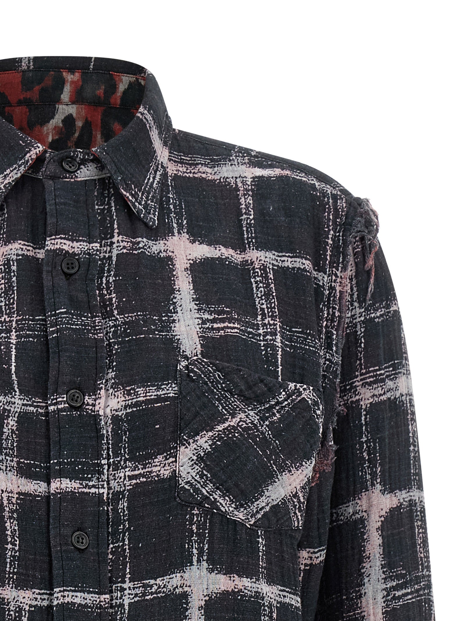 R13 Fringed Hem Reversible Shirt