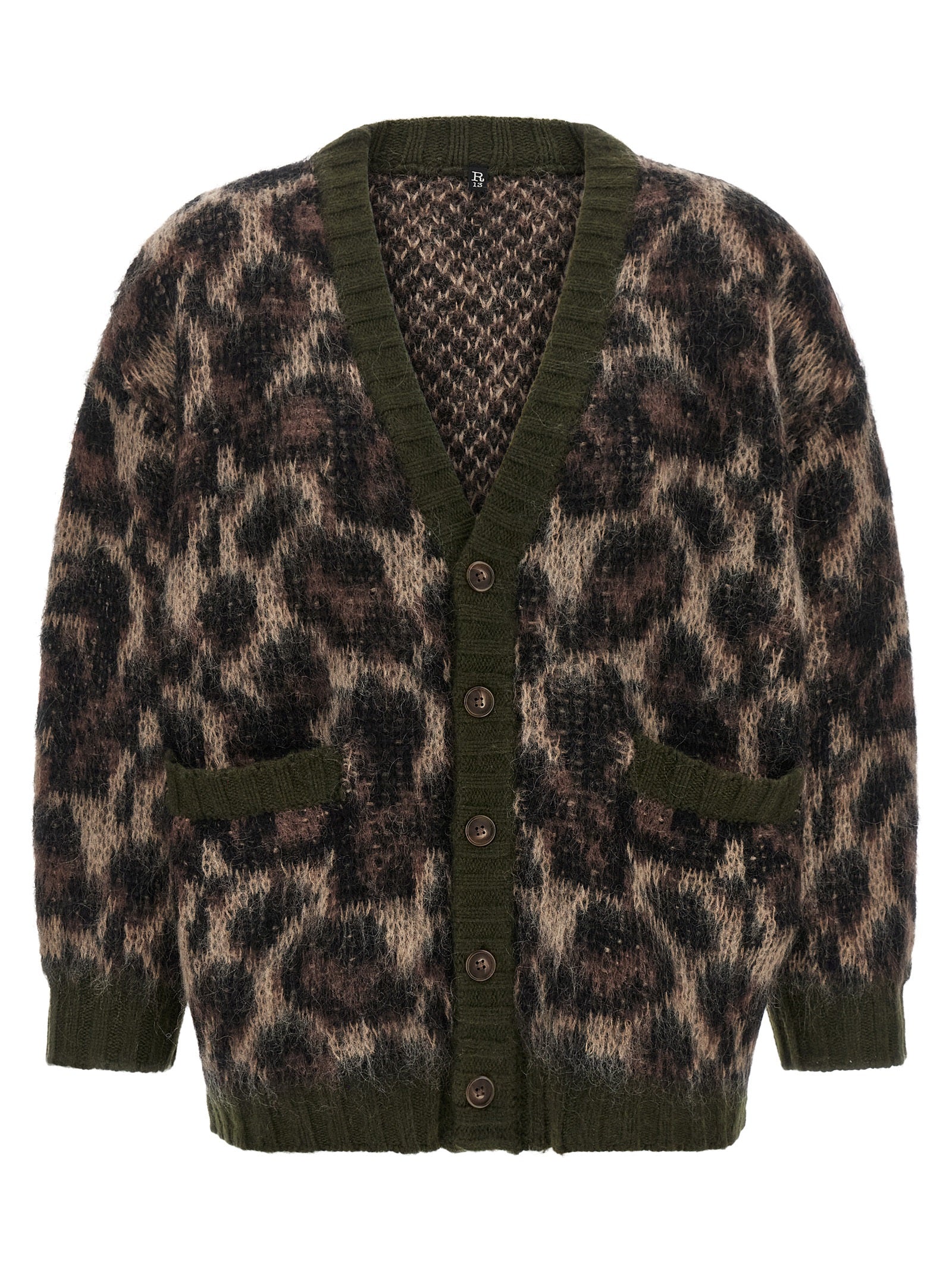 R13 Animal Print Cardigan