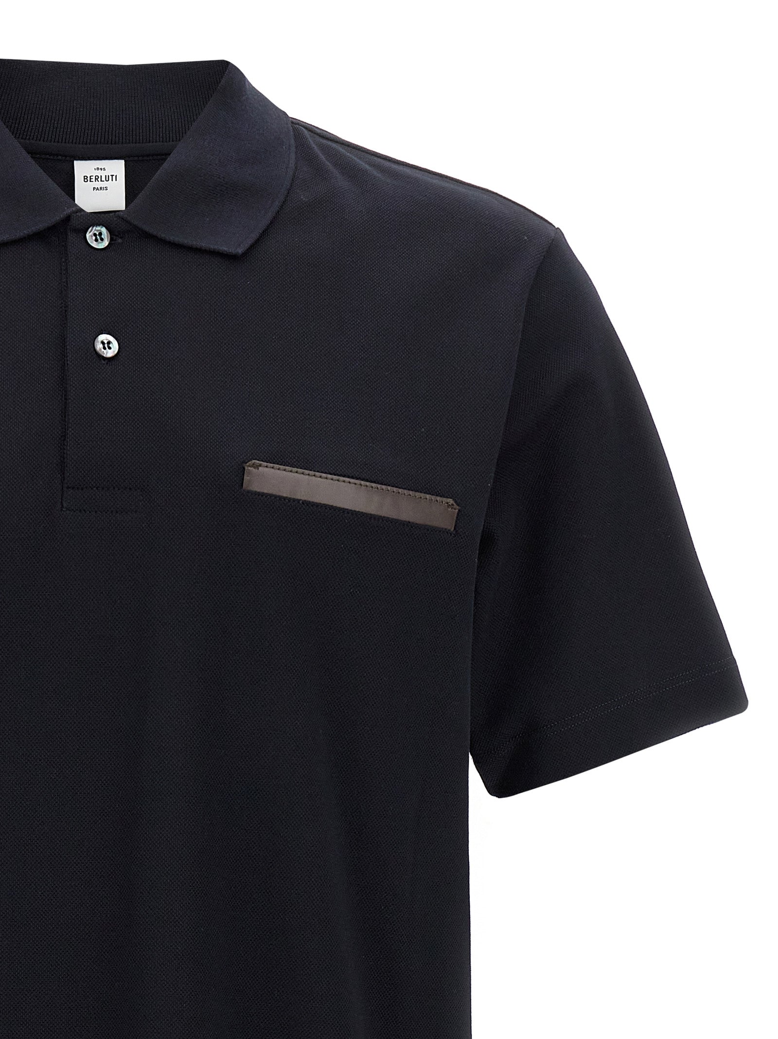 Berluti 'Leather Tab' Polo Shirt