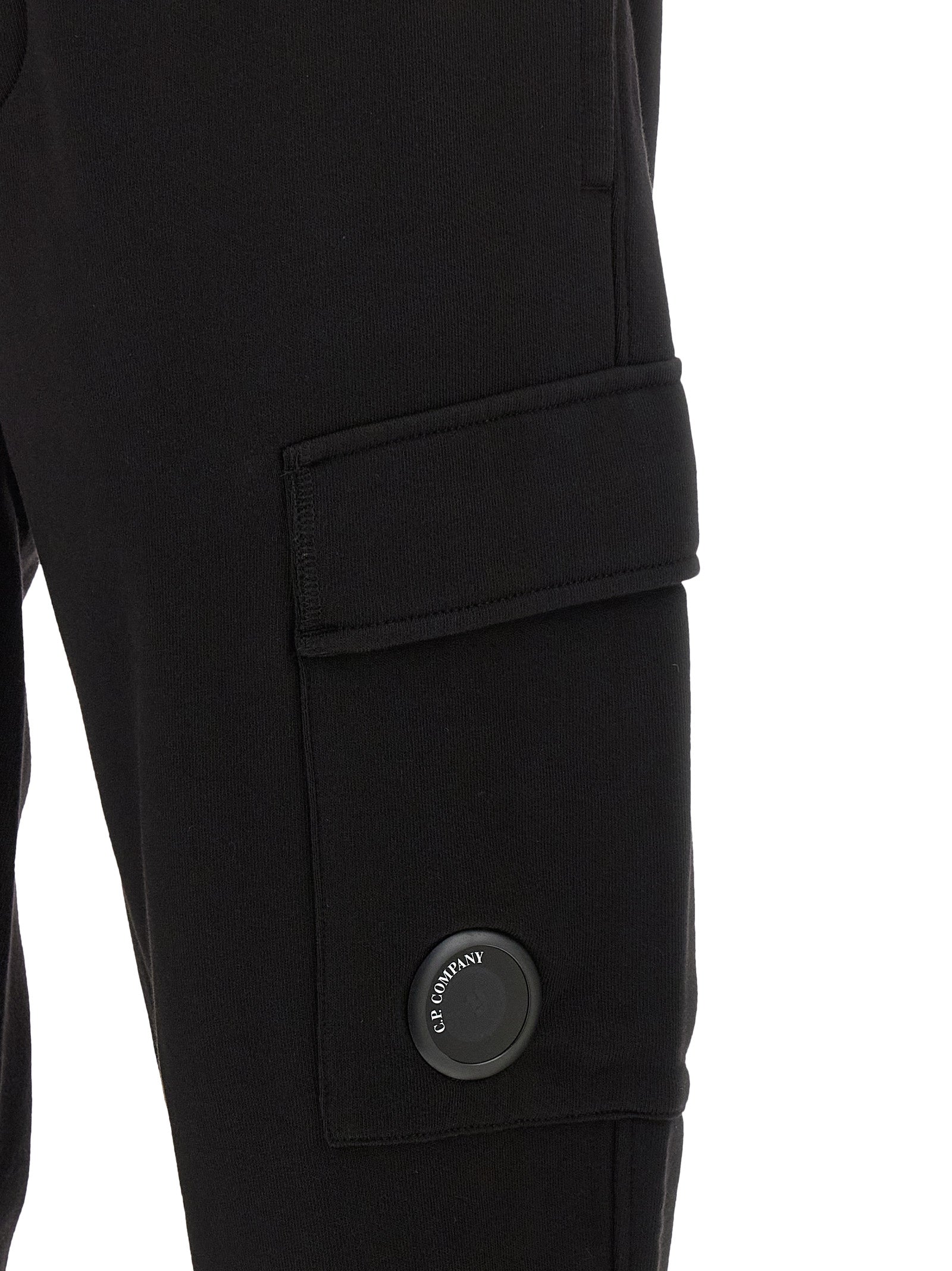 C.P. Company 'Diagonal Raised Fleece' Pants With Lens Detail