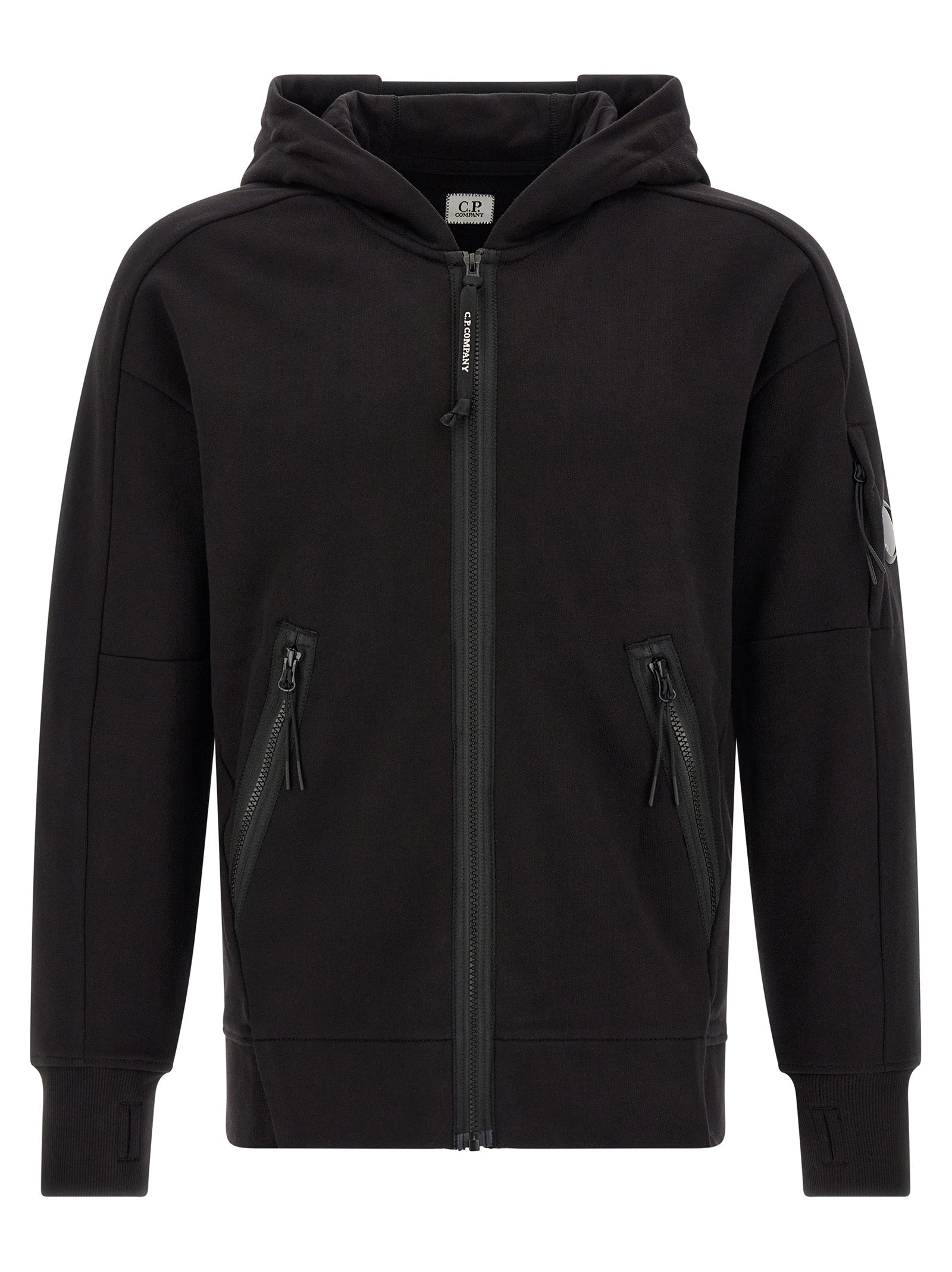 C.P. Company 'Diagonal Raised Fleece' Sweatshirt With Lens Detail
