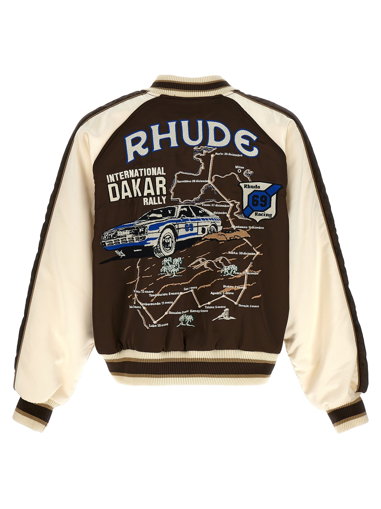 Rhude 'Crepe Satin Souvenir' Bomber Jacket