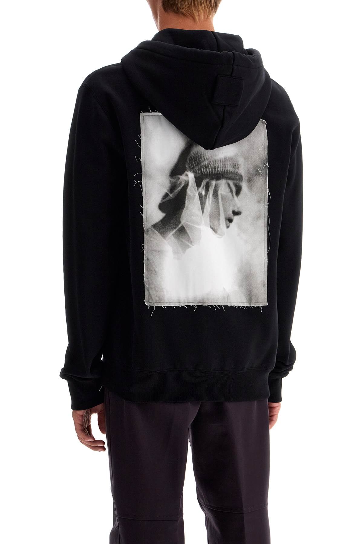 Lanvin Hooded Sweatshirt With Zipper Black