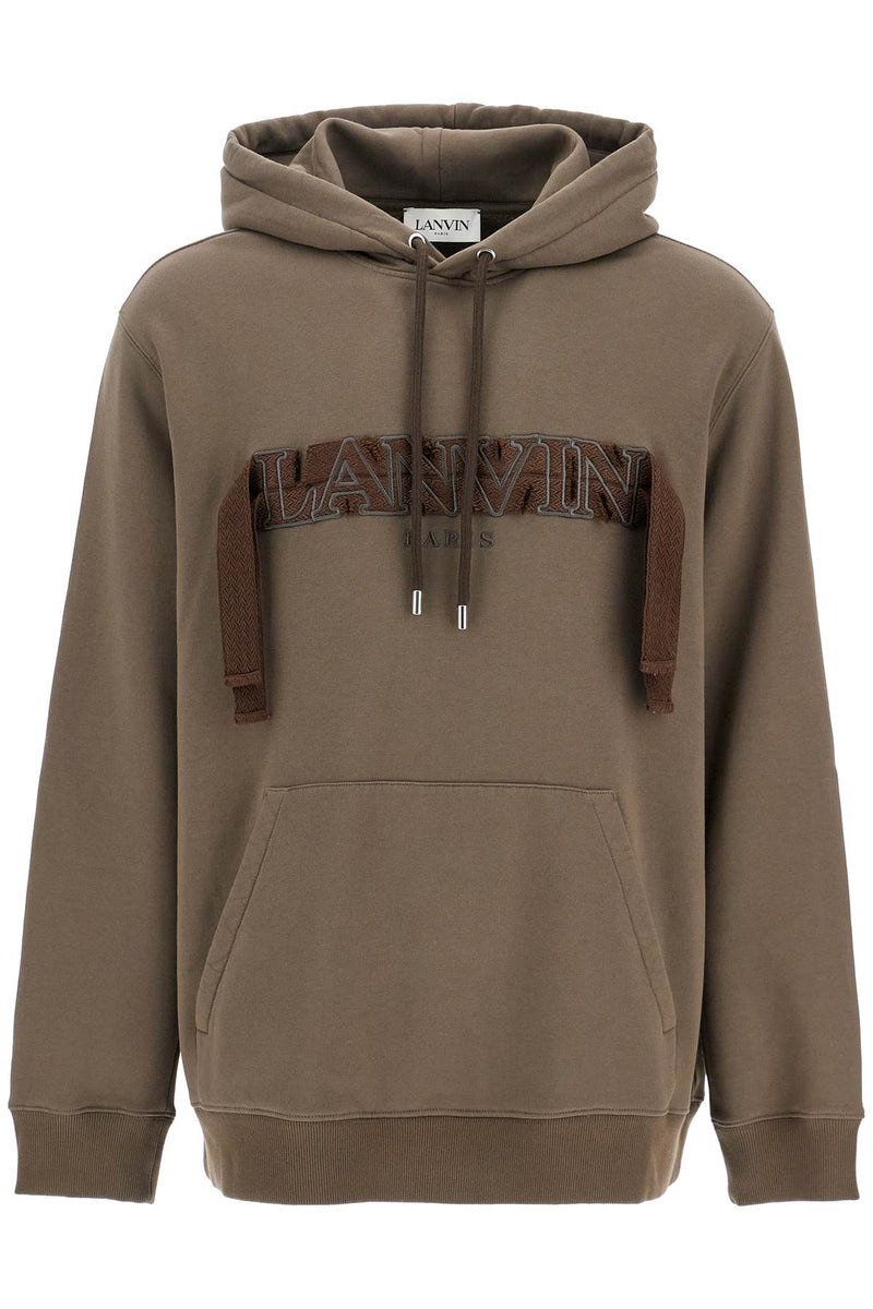 Lanvin Hooded Curb Sweat Brown