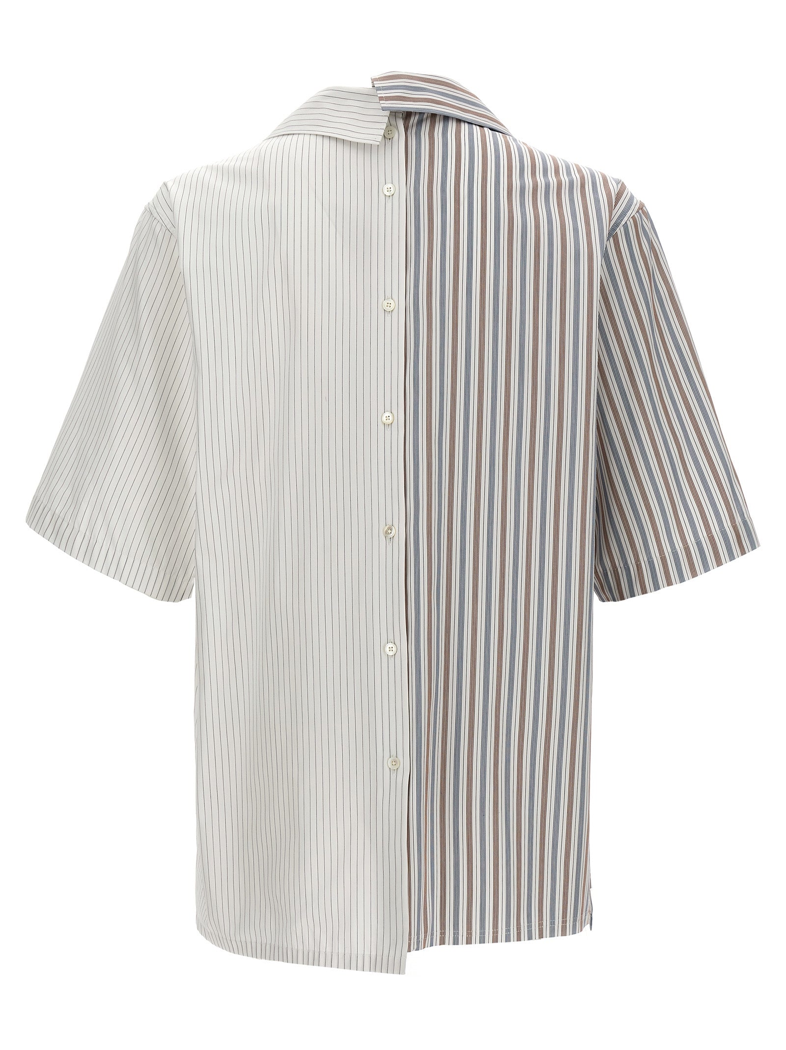 Lanvin Asymmetric Striped Shirt