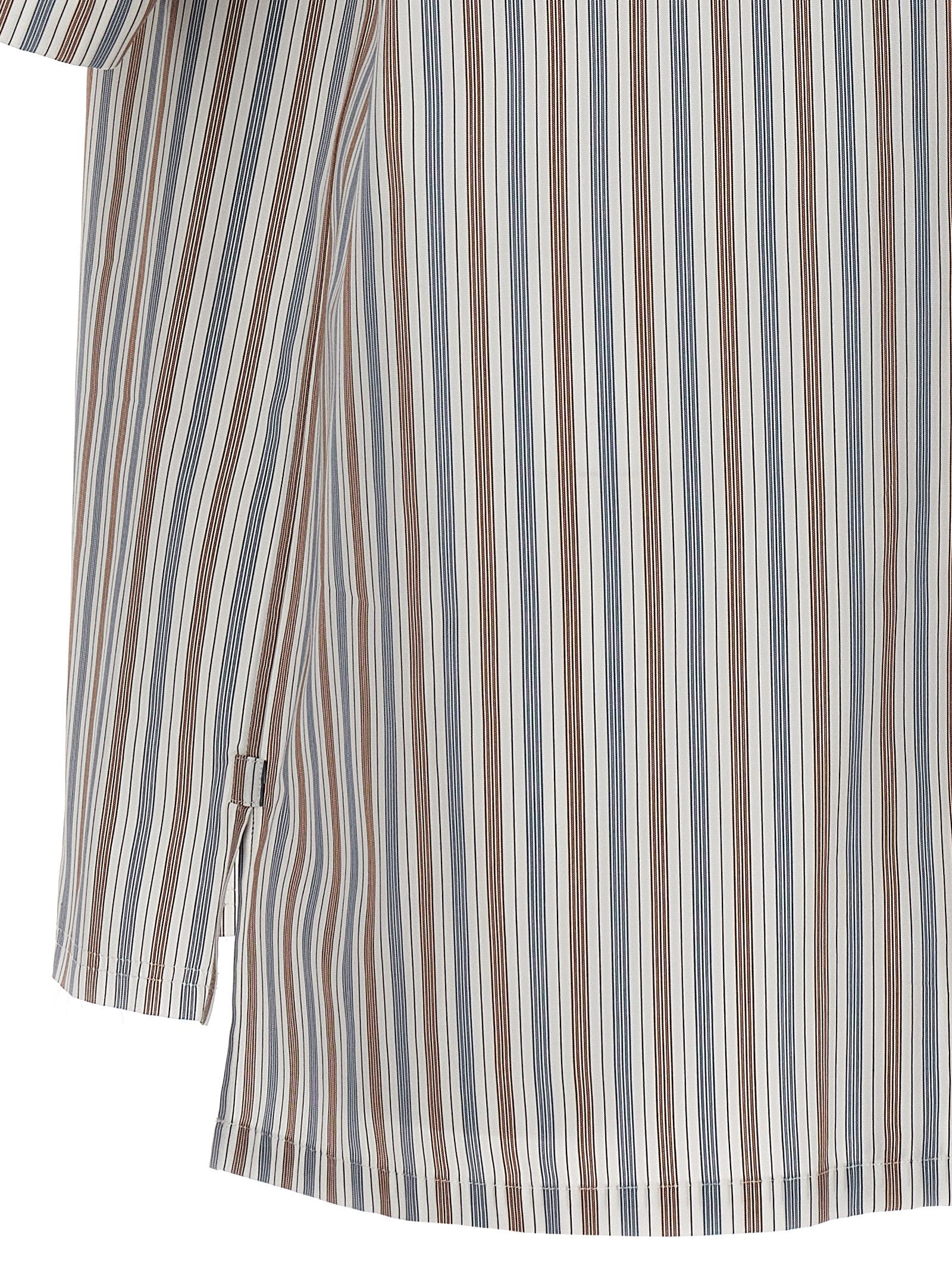 Lanvin Asymmetric Striped Shirt