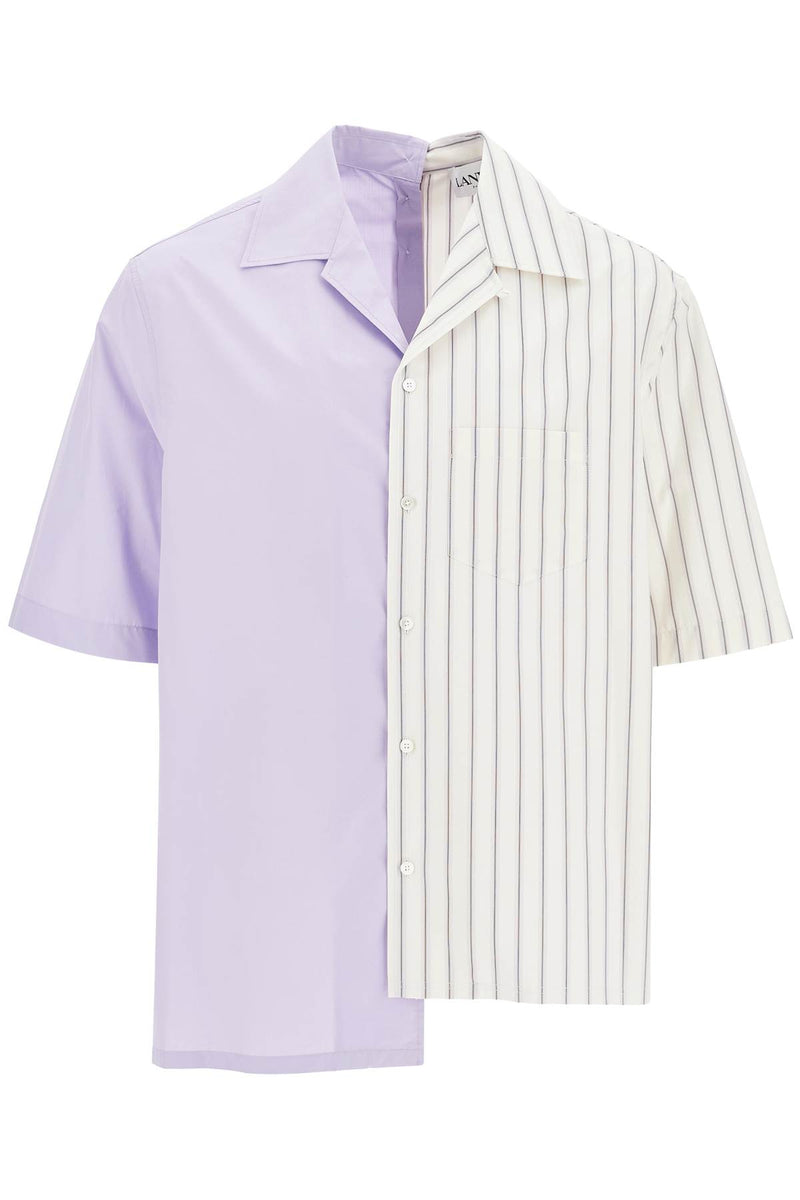 Lanvin Asymmetric Bowling Shirt With White