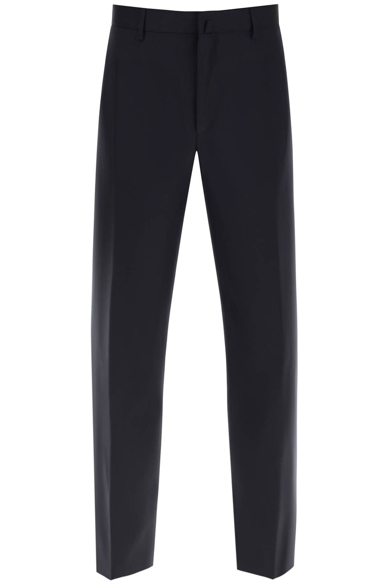 Lanvin Cigarette Pants In Light Wool Blue