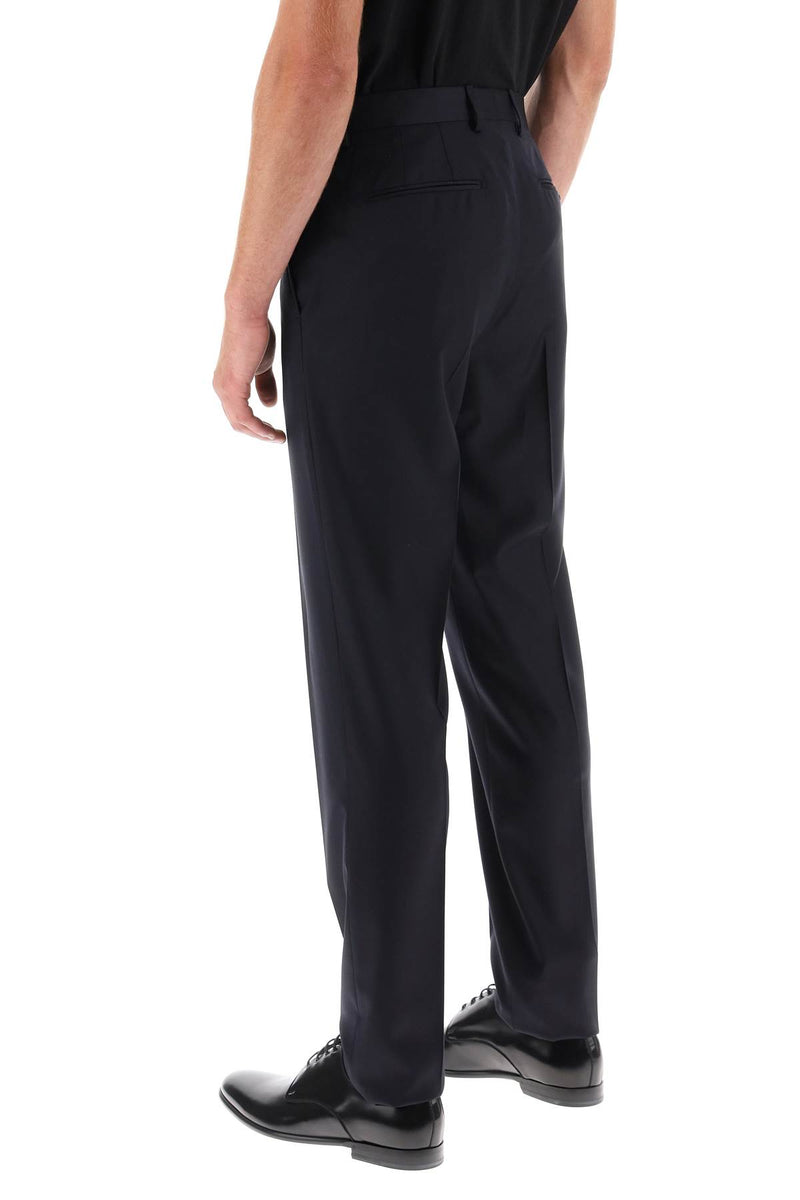 Lanvin Cigarette Pants In Light Wool Blue