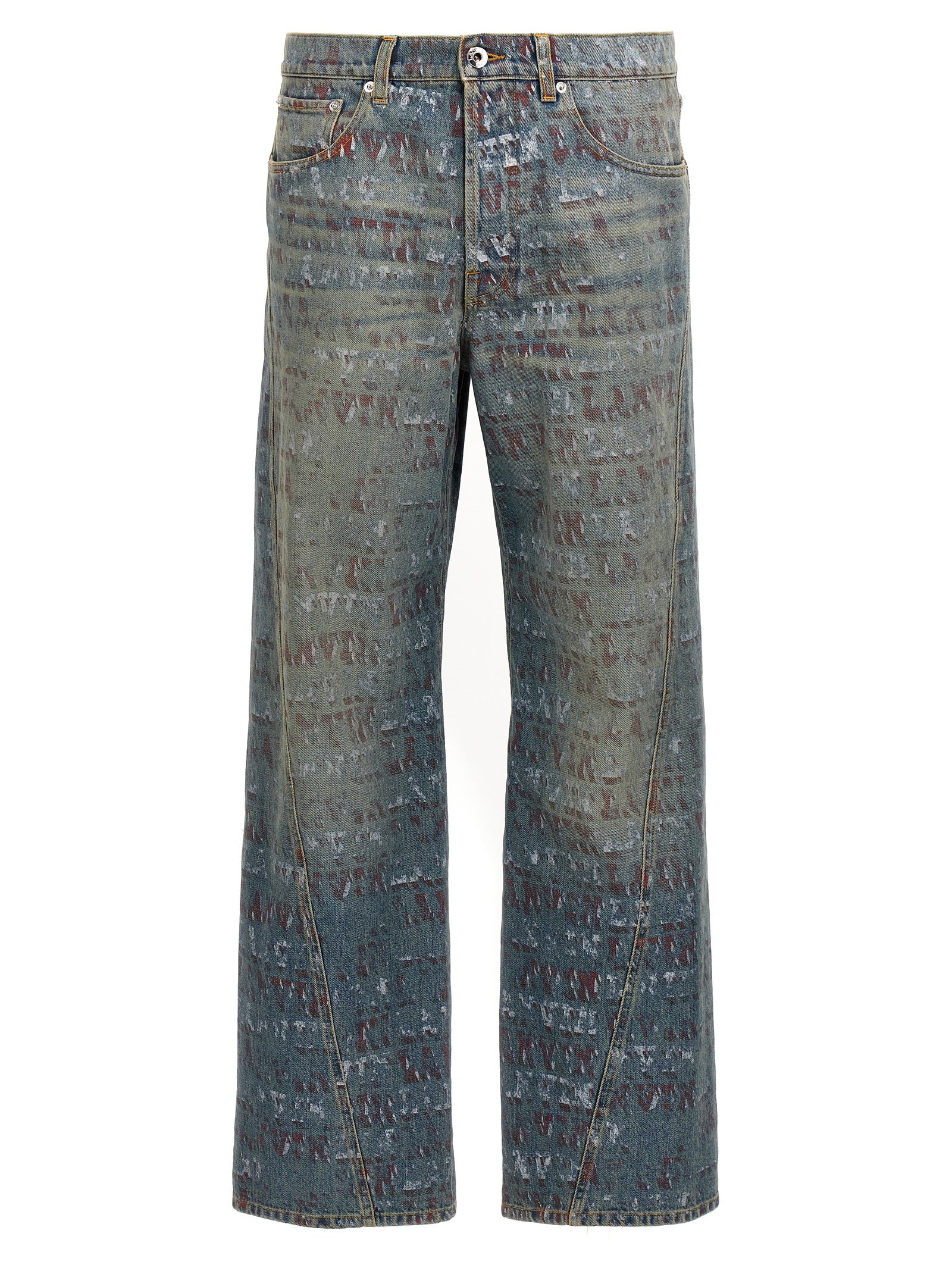 Lanvin Logo Print Jeans