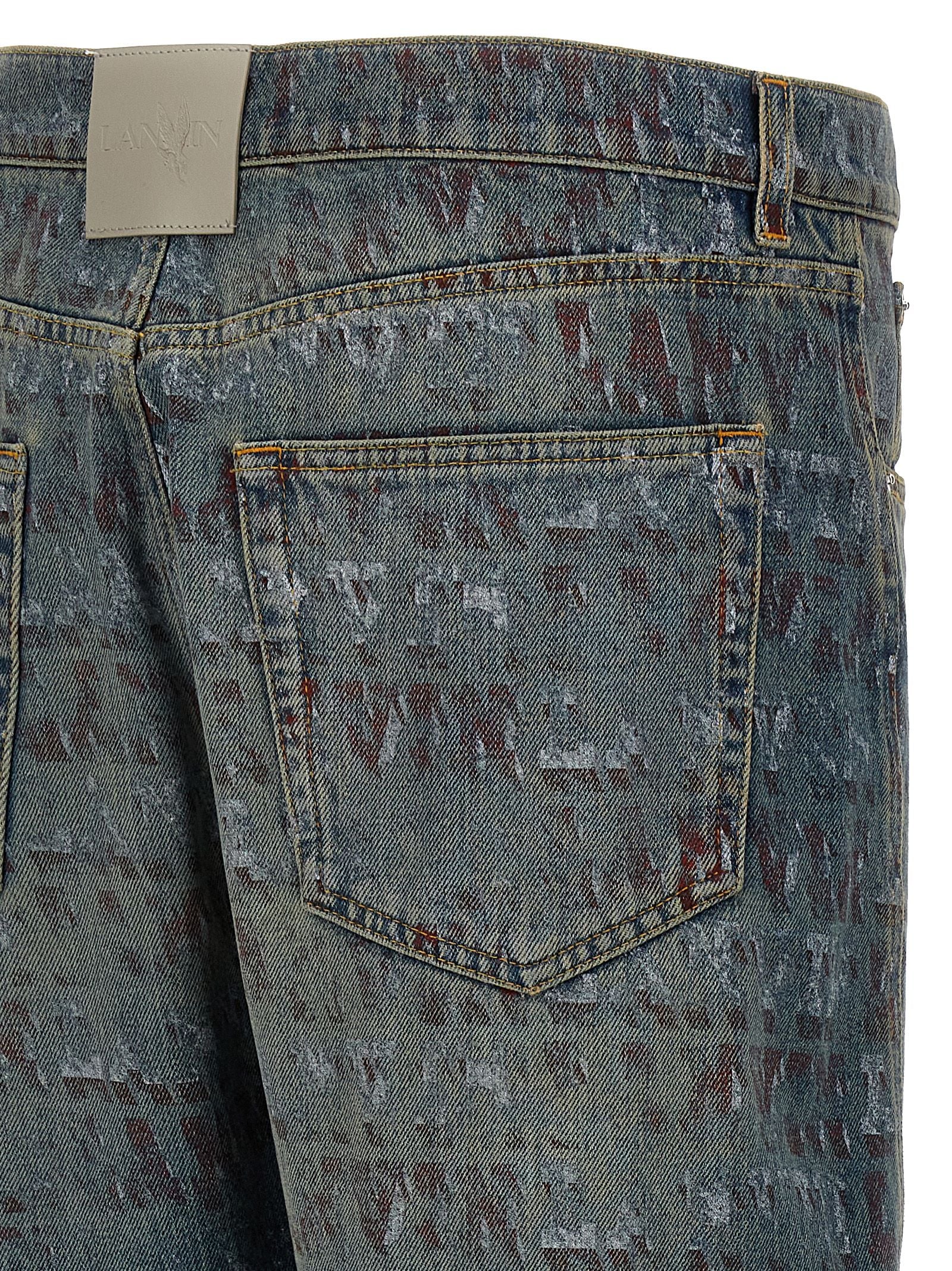 Lanvin Logo Print Jeans