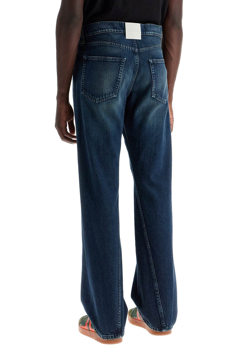 Lanvin Jeans With Twisted Seams Blue