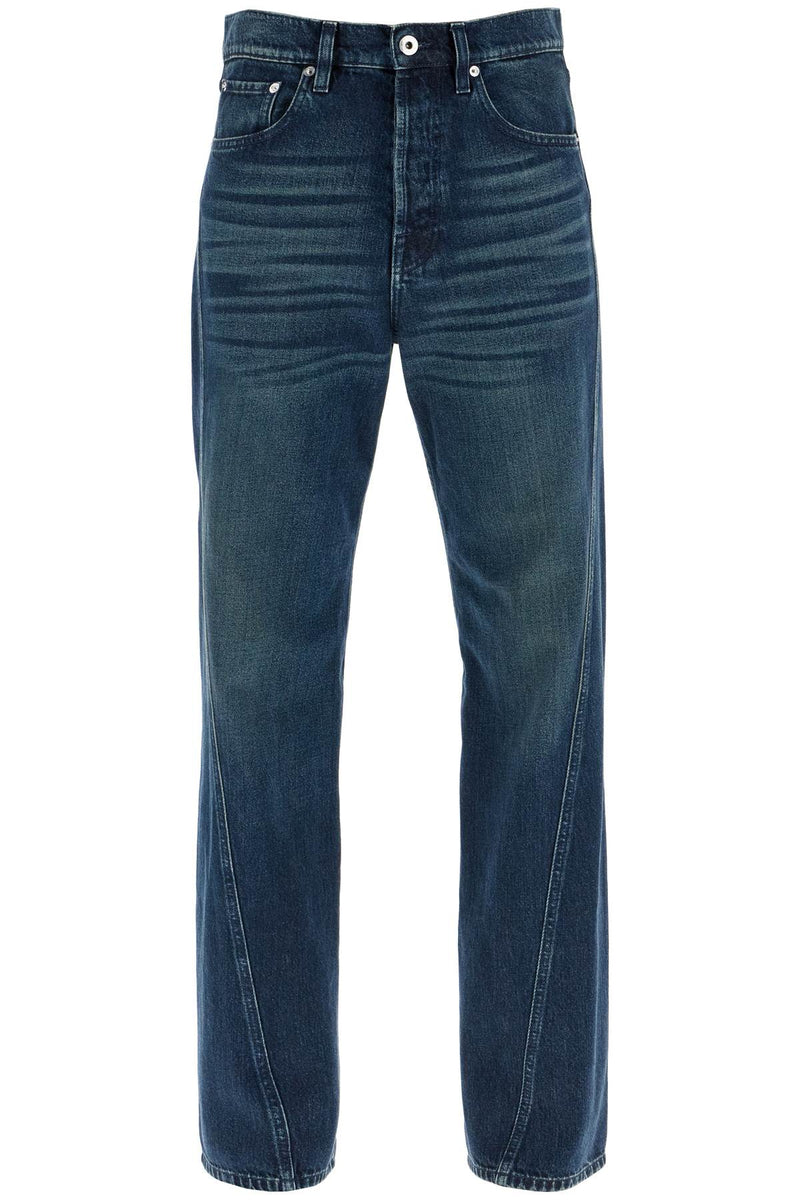 Lanvin Jeans With Twisted Seams Blue