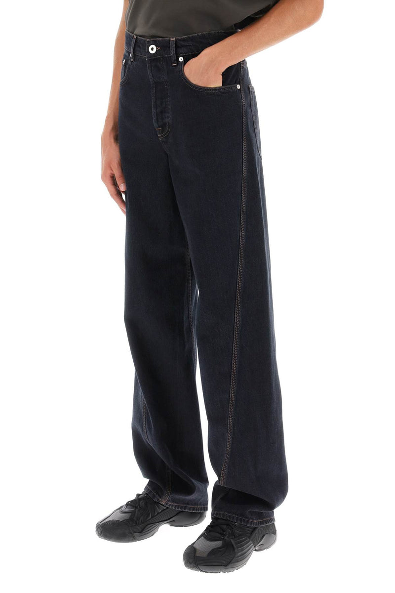 Lanvin Baggy Jeans With Twisted Seams Blue