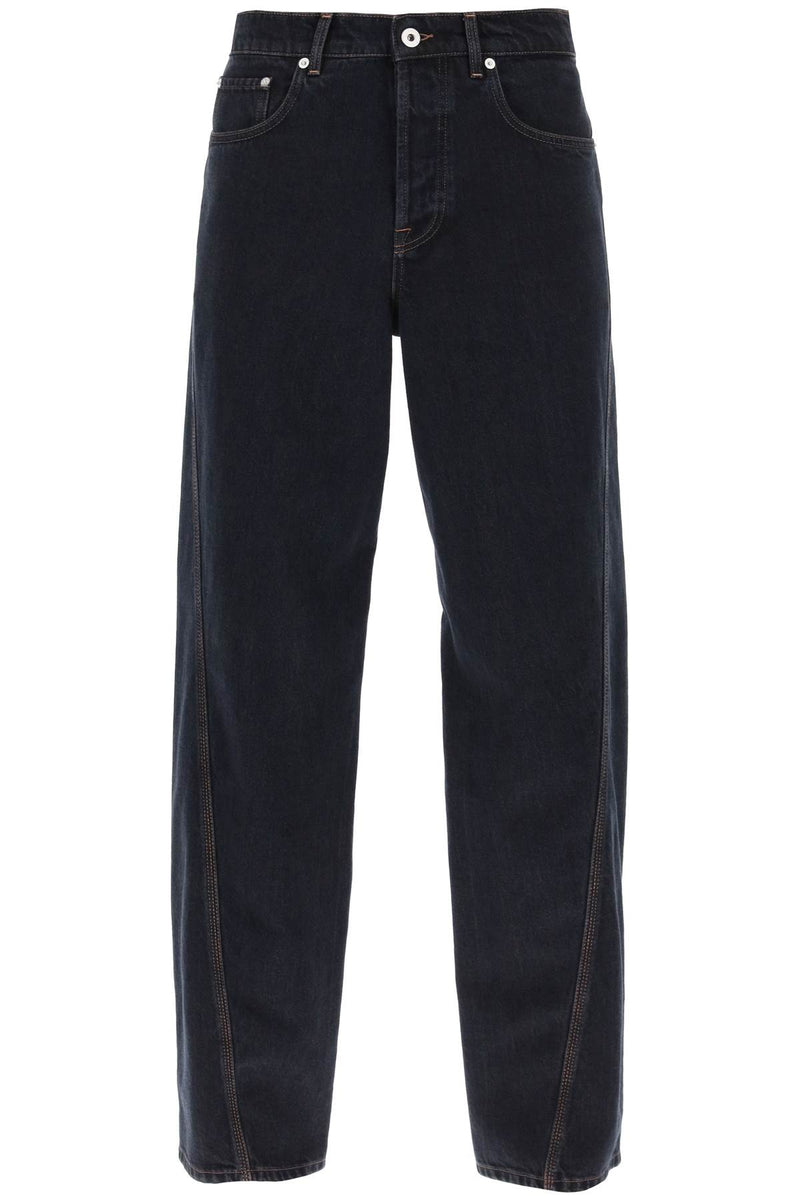 Lanvin Baggy Jeans With Twisted Seams Blue