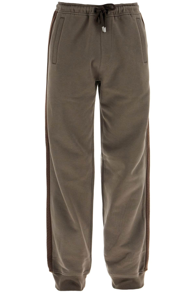 Lanvin -Side Joggers With Stripes Brown