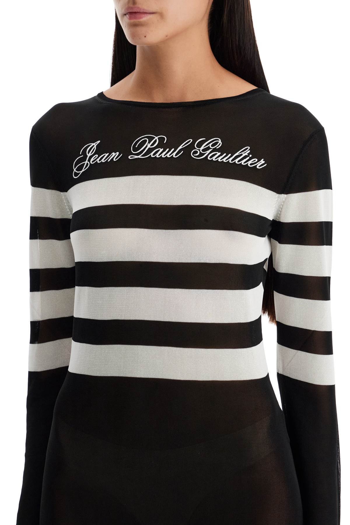 Jean Paul Gaultier Abito In Maglia Marinière Signature