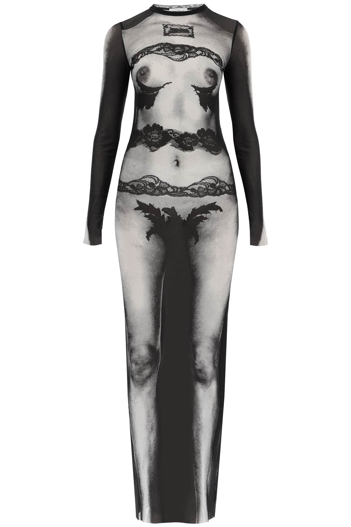 Jean Paul Gaultier Long Mesh Dress 'Body Lace Marinière