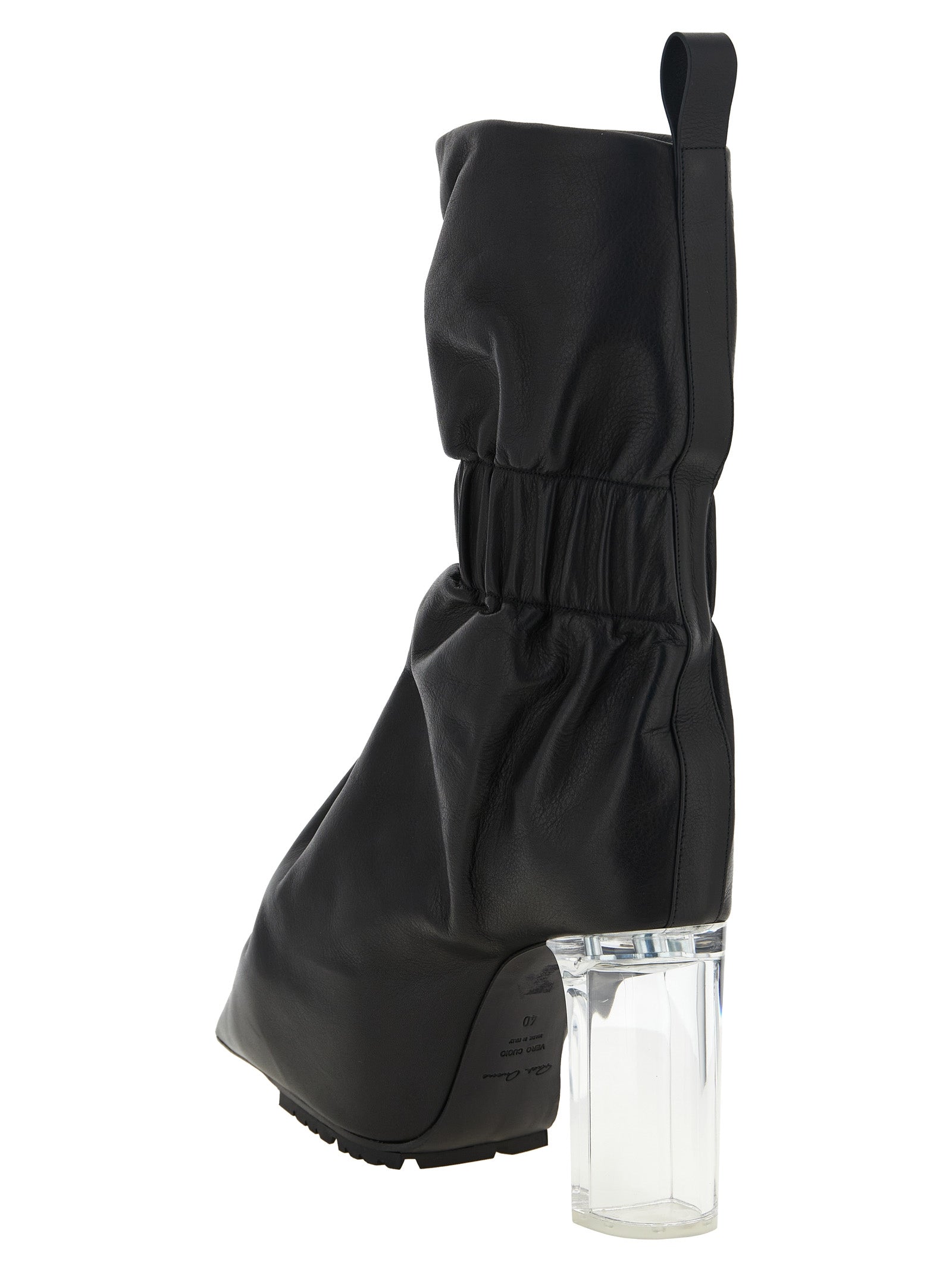 Rick Owens 'Pull On Cuffed Taquito' Ankle Boots