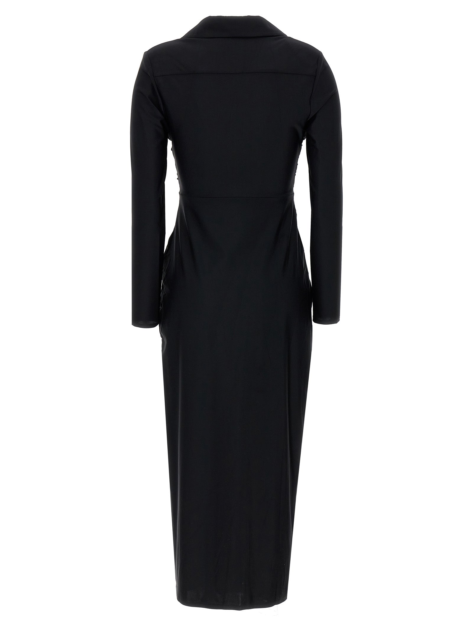 Self Portrait 'Black Jersey Cut Out Midi' Dress