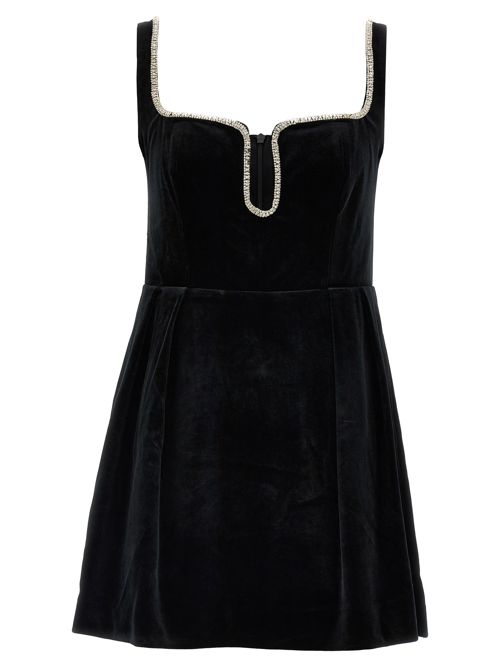 Self Portrait 'Black Velvet Mini' Dress