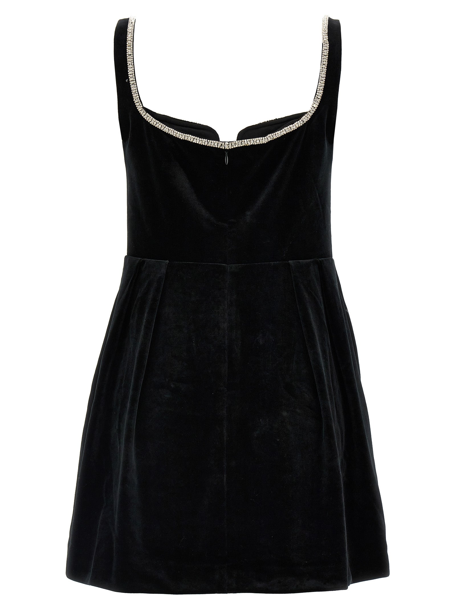 Self Portrait 'Black Velvet Mini' Dress