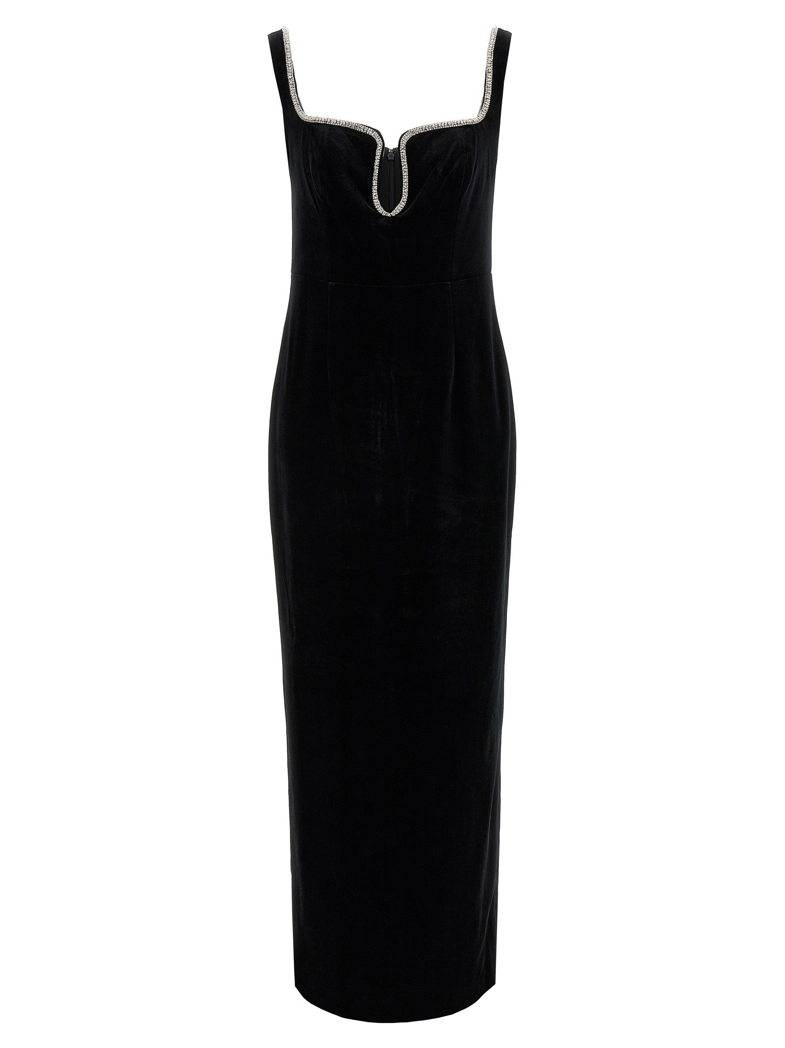 Self Portrait 'Black Velvet Maxi' Dress