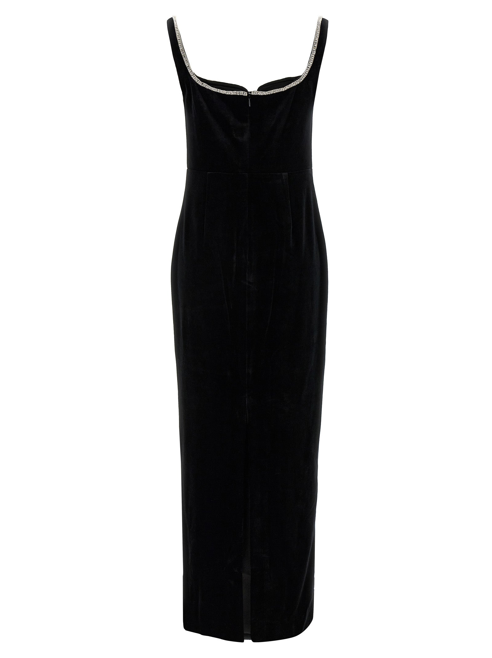 Self Portrait 'Black Velvet Maxi' Dress