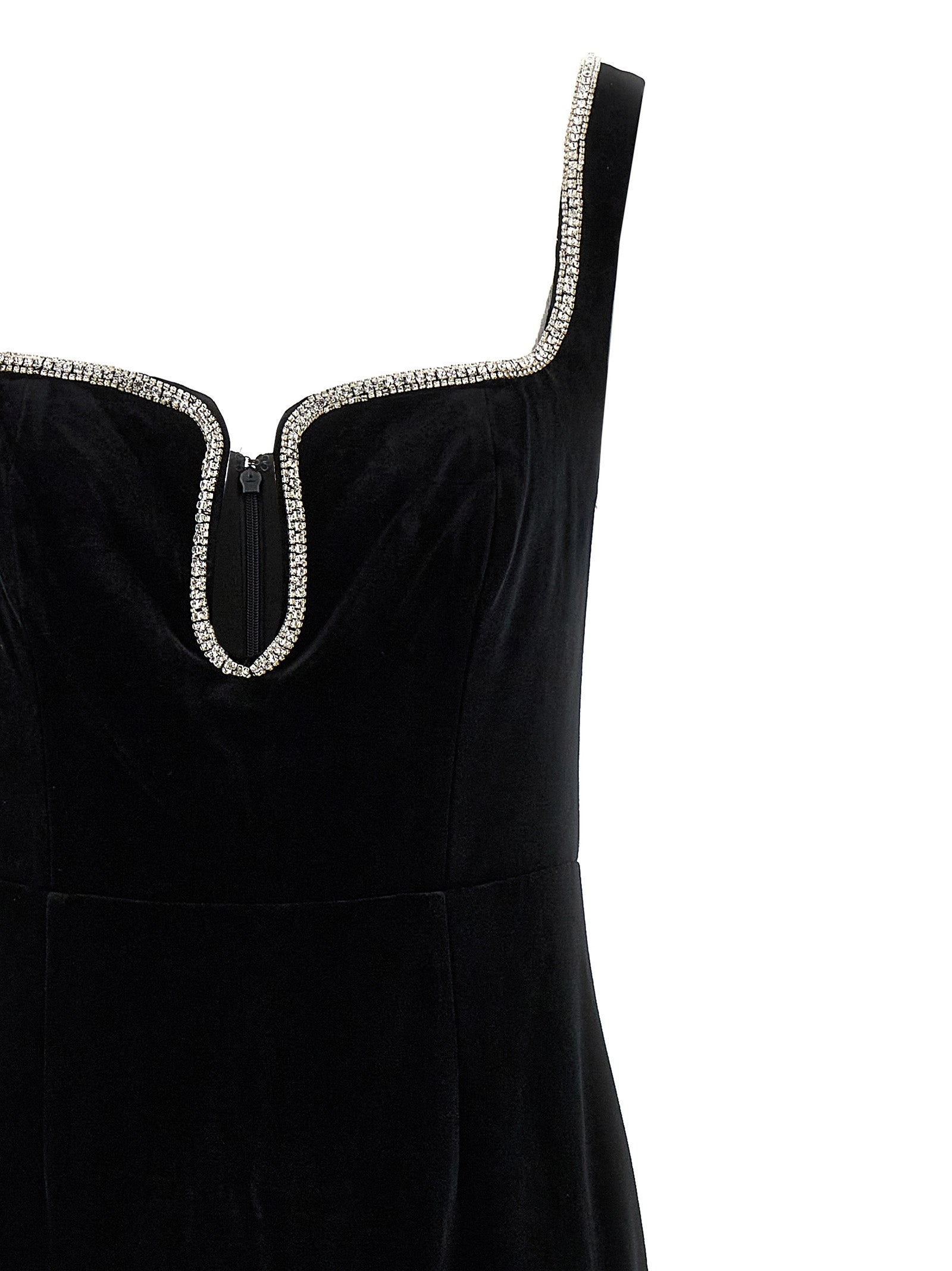 Self Portrait 'Black Velvet Maxi' Dress