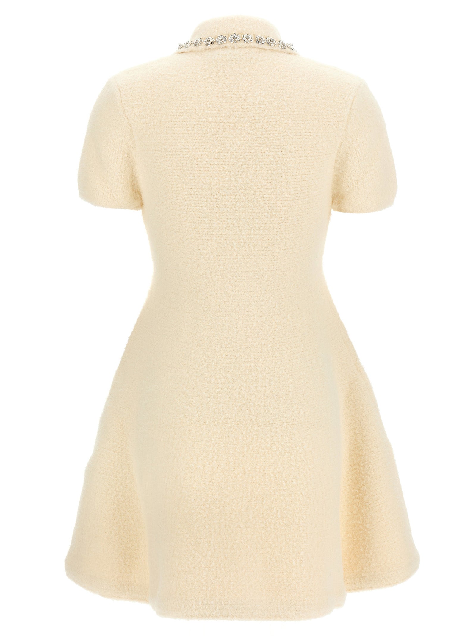 Self Portrait 'Cream Soft Knit Mini' Dress