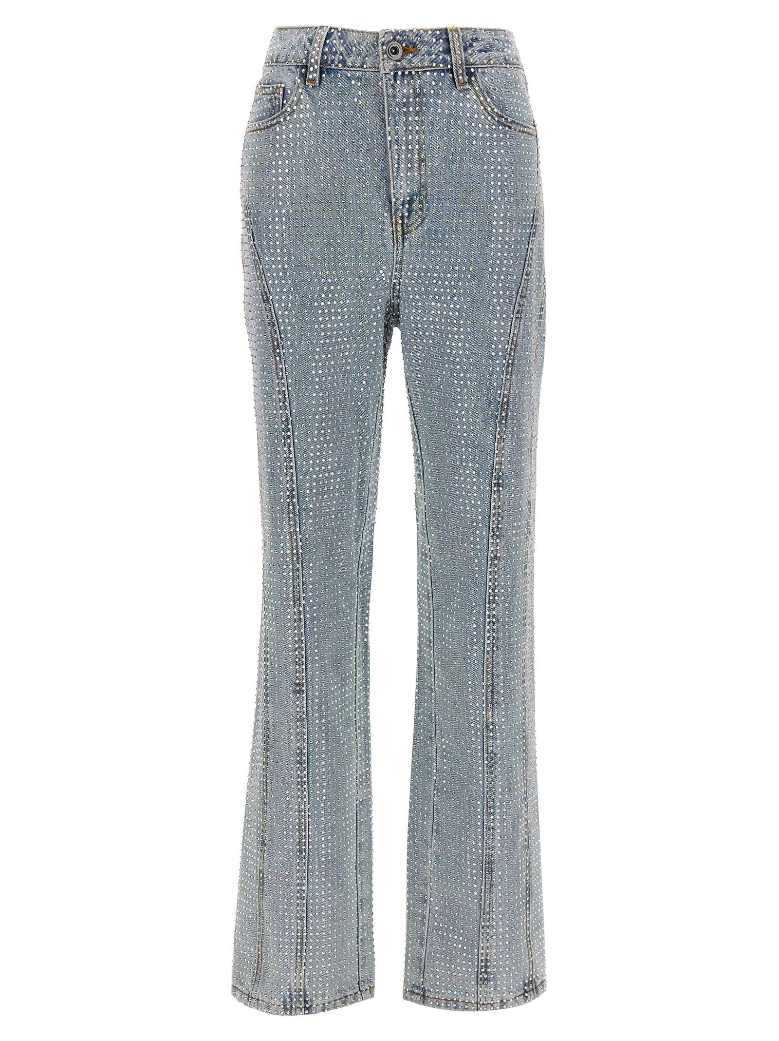 Self Portrait 'Blue Rhinstone Denim' Jeans