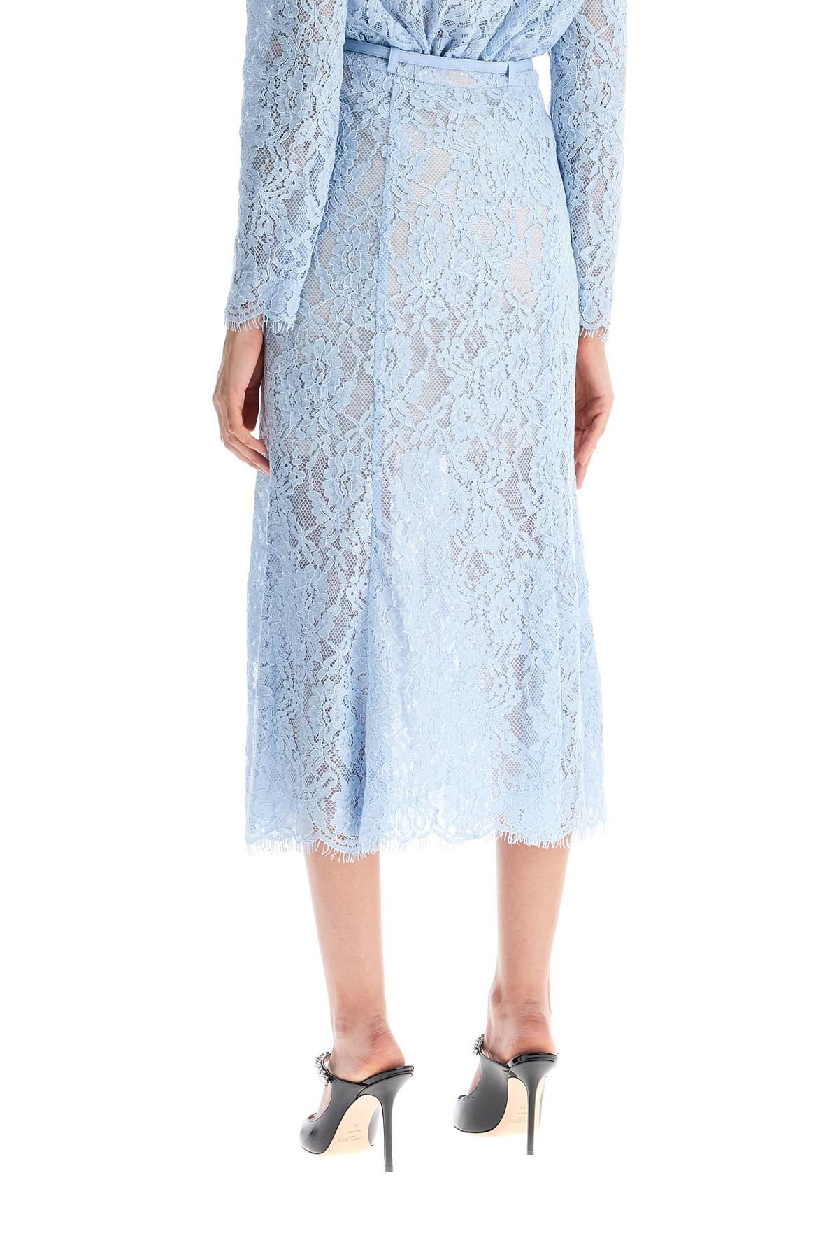 Self Portrait Lace Midi Skirt In Seven