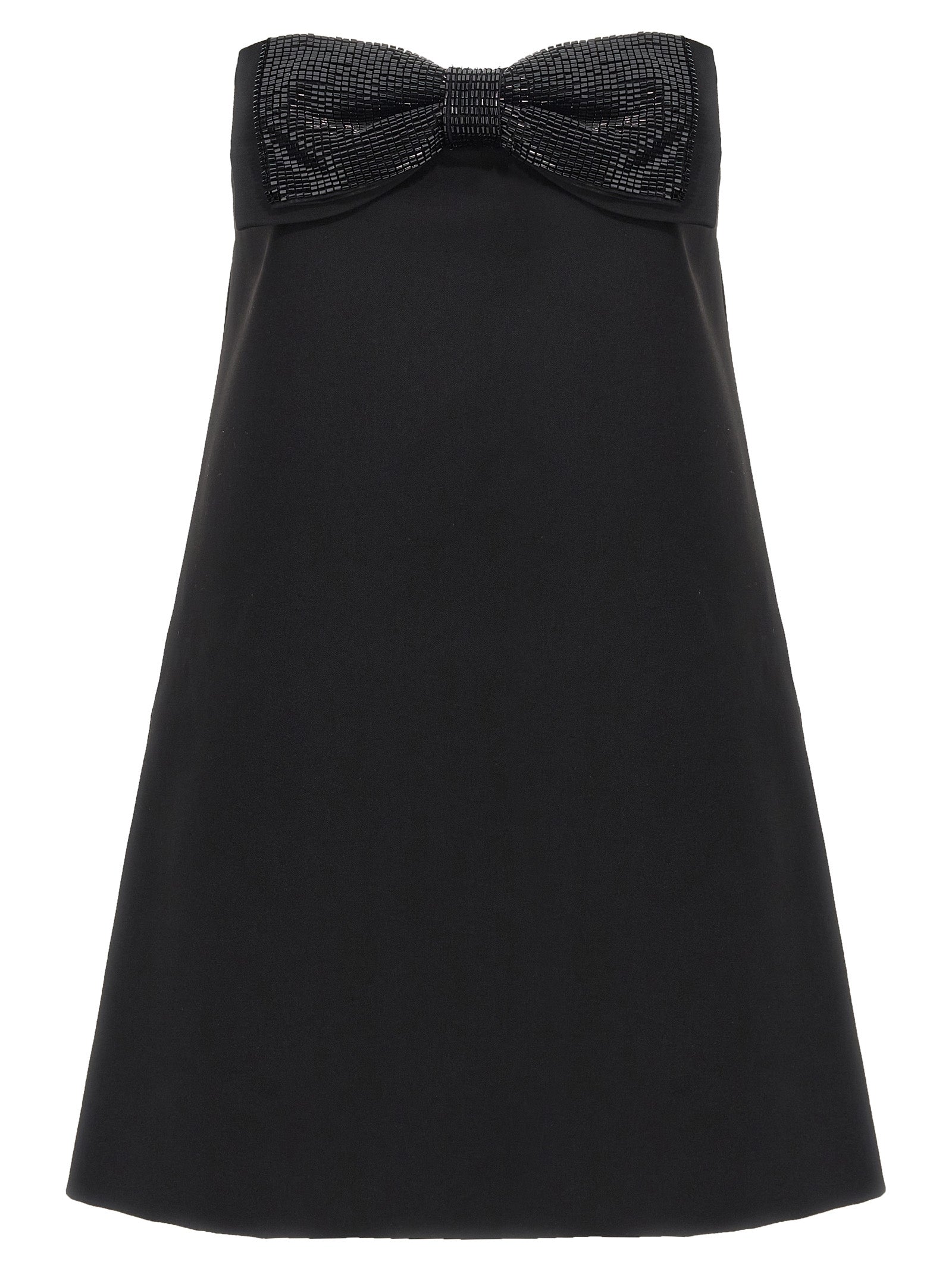 Self Portrait 'Black Crepe Bandeau Mini' Dress