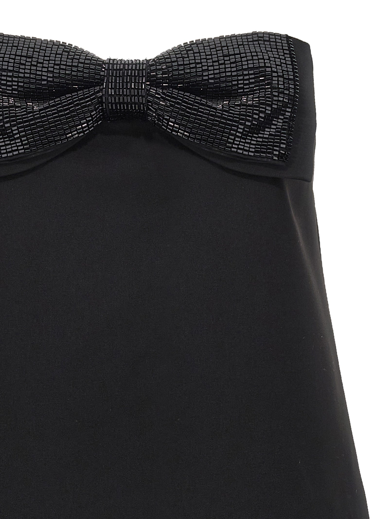 Self Portrait 'Black Crepe Bandeau Mini' Dress