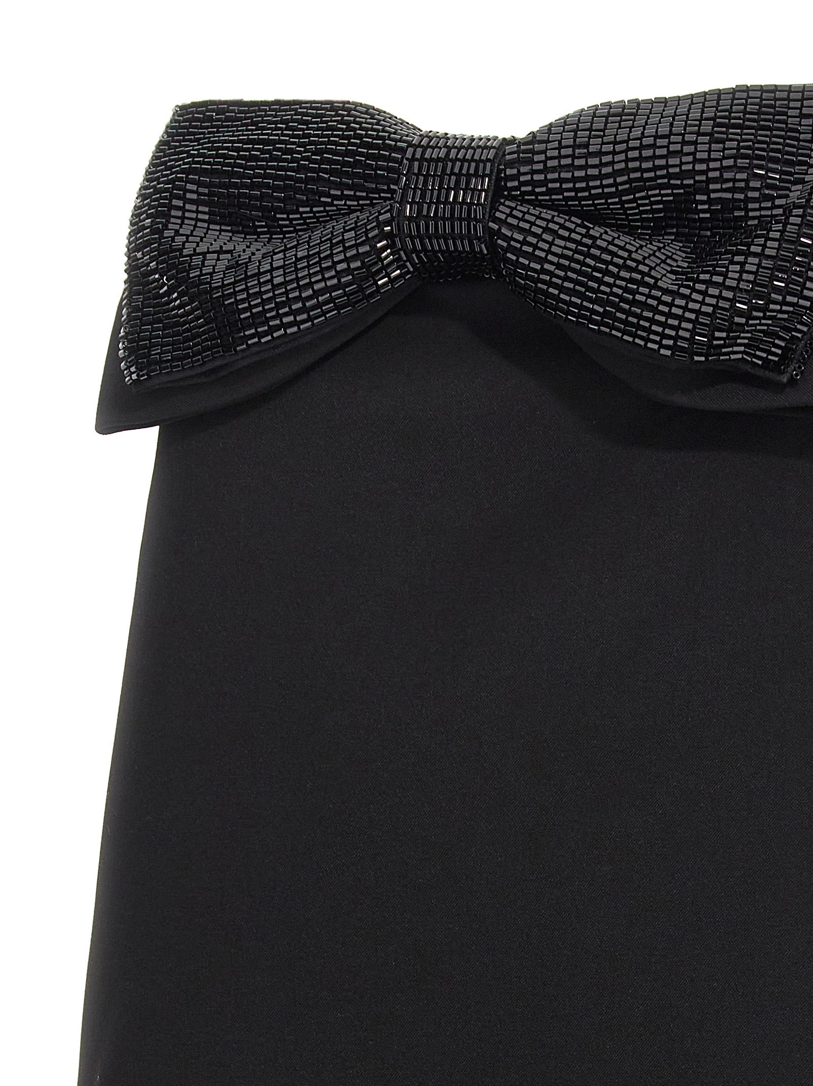 Self Portrait 'Black Crepe Bandeau Mini' Dress