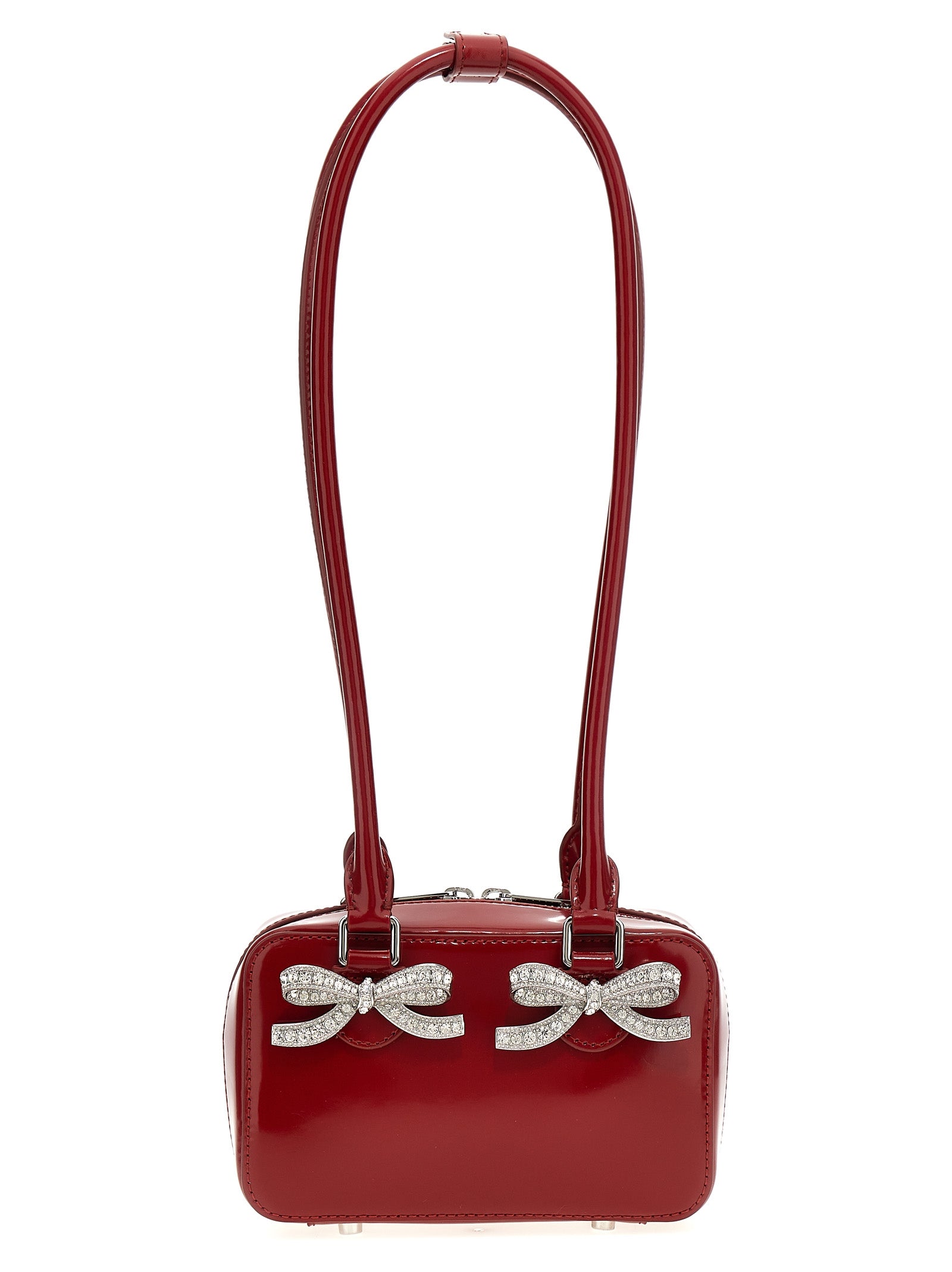 Self Portrait 'Burgundy Leather' Shoulder Bag