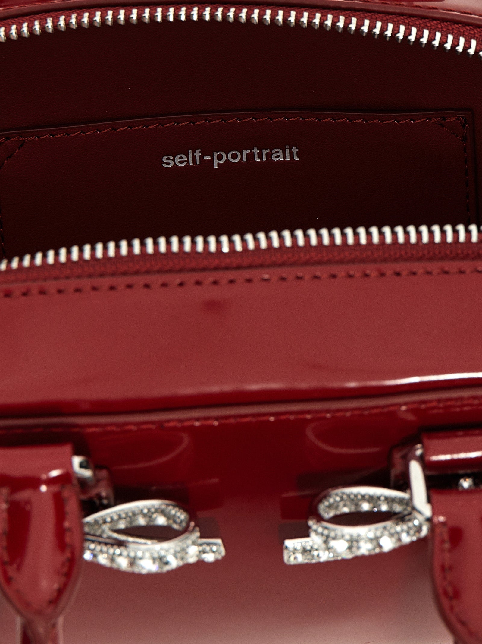 Self Portrait 'Burgundy Leather' Shoulder Bag