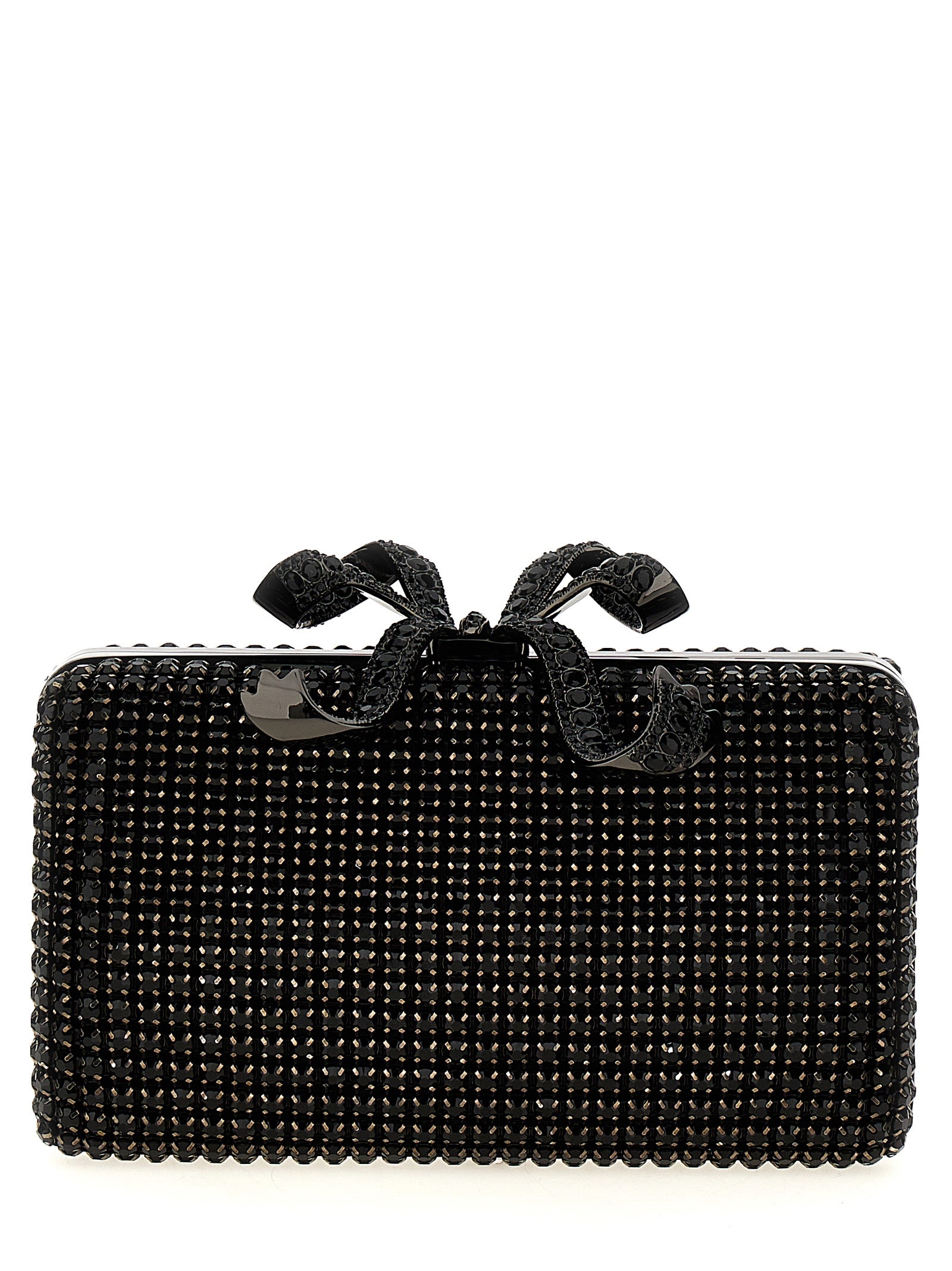 Self Portrait 'Black Crystal Box' Clutch