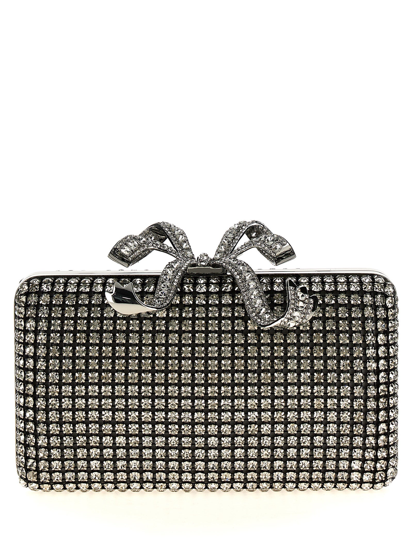 Self Portrait 'Silver Crystal Box' Clutch