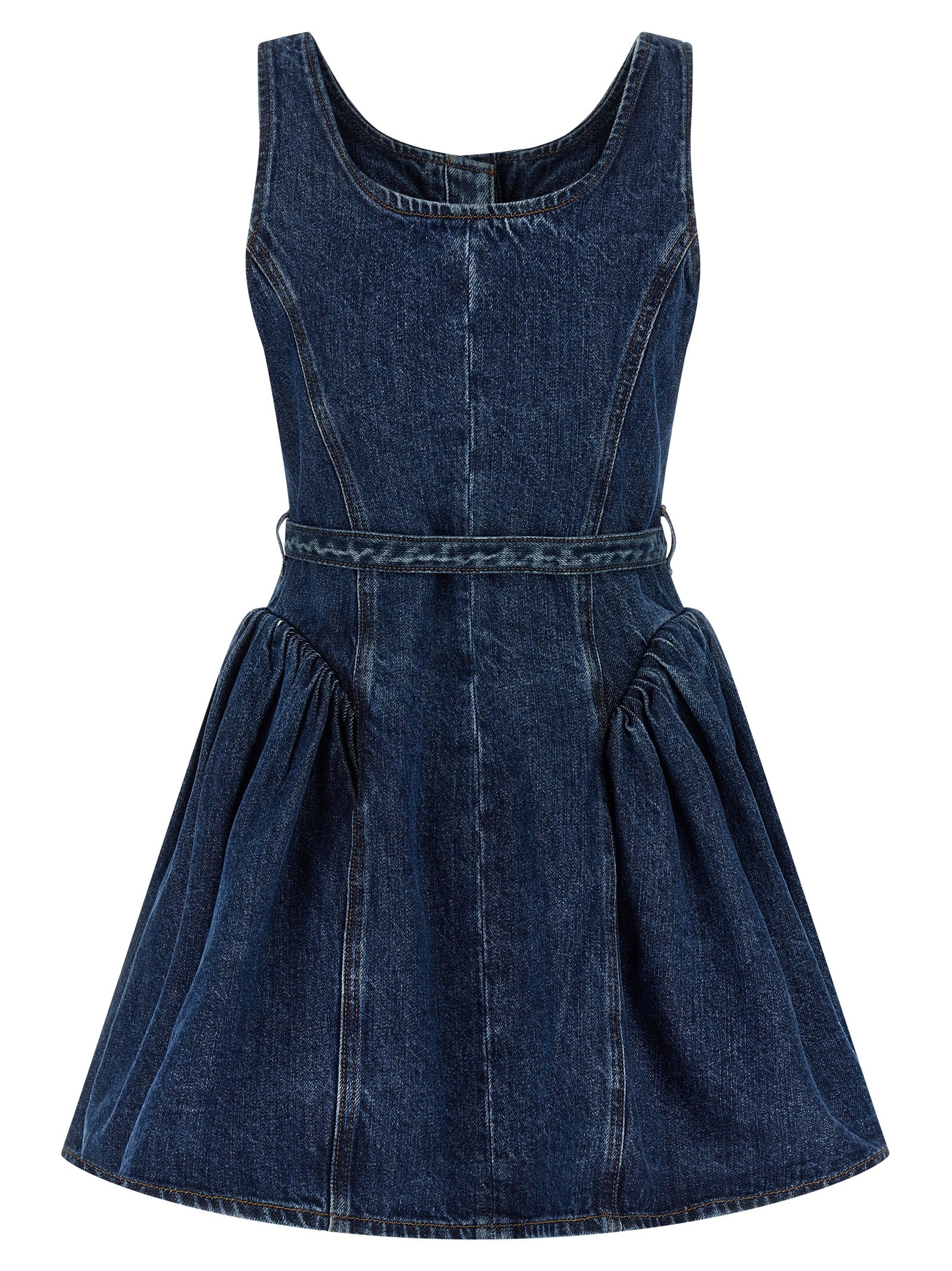 Self Portrait 'Flared Denim Mini' Dress