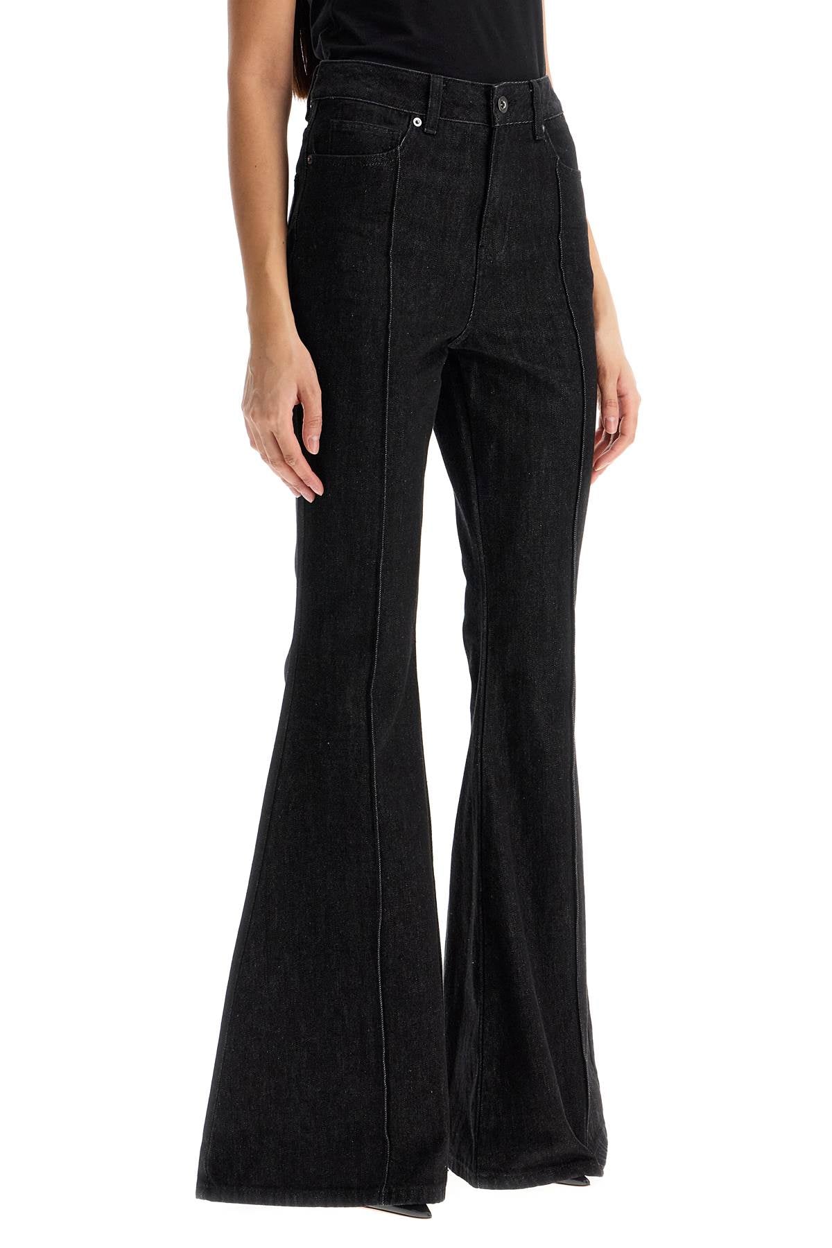 Self Portrait High-Waisted Flare Jeans For