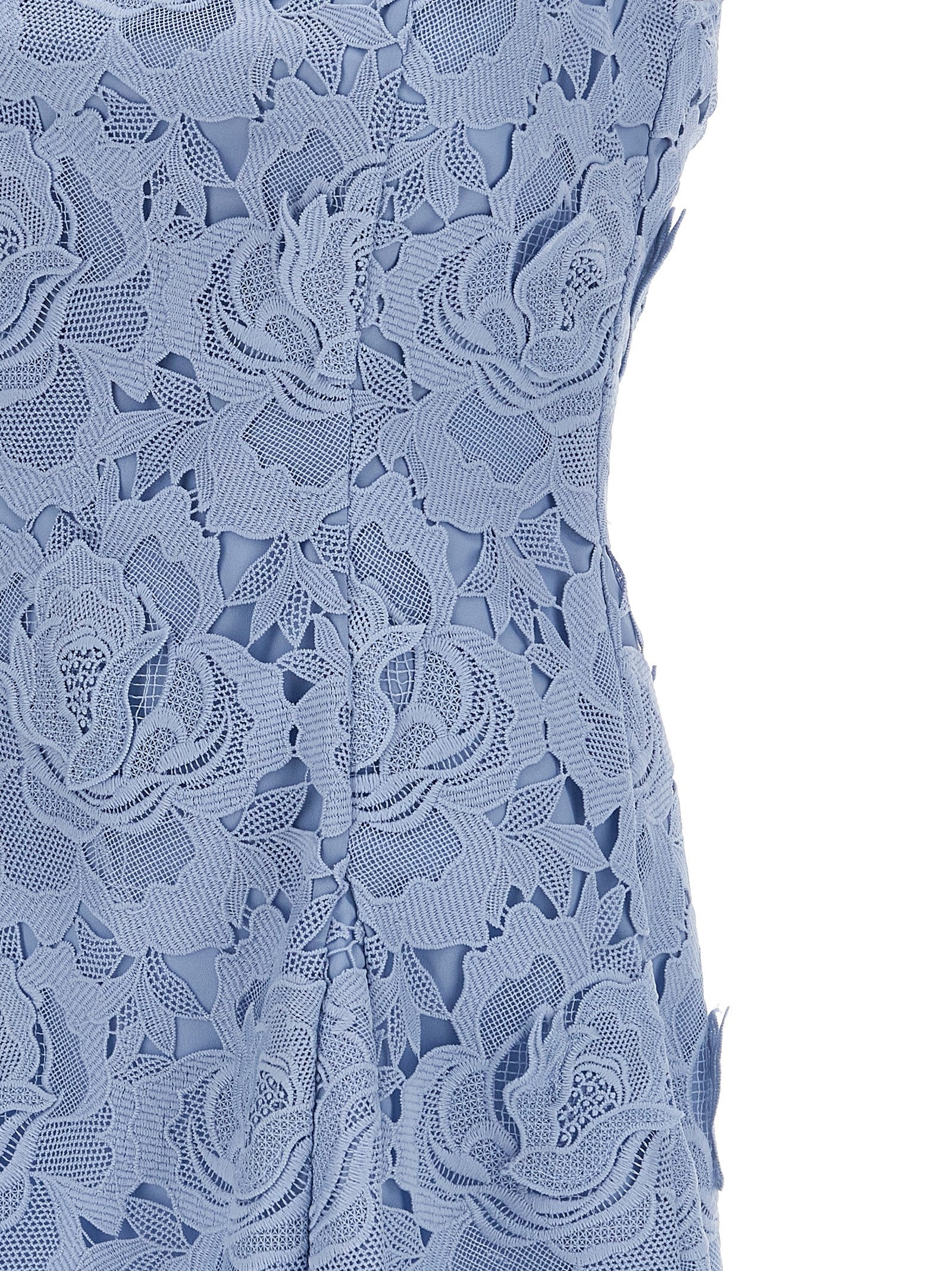 Self Portrait 'Blue Flower Lace Mini' Dress